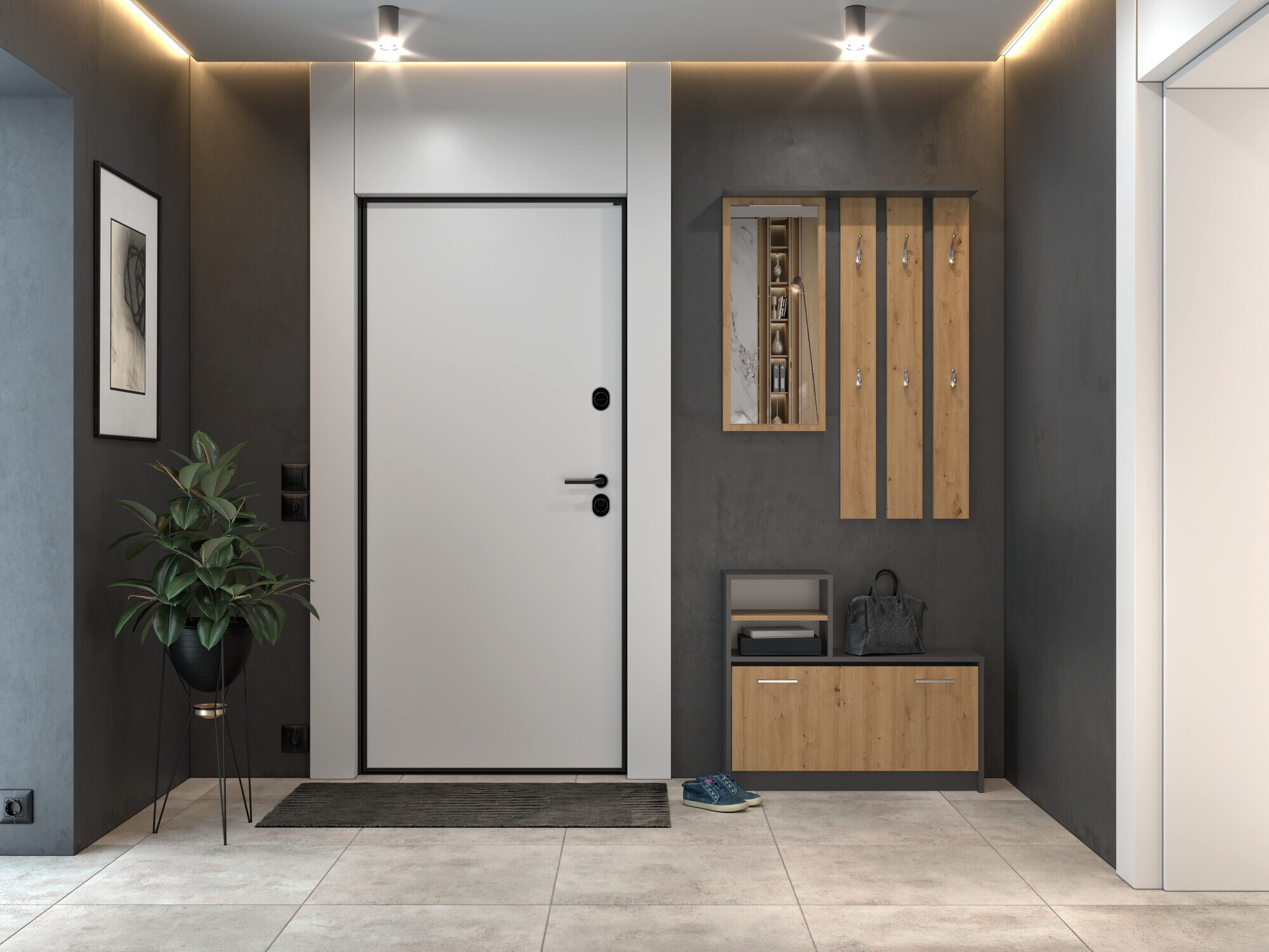 Hallway set Mandeville 144 (Artisan oak + Anthracite)