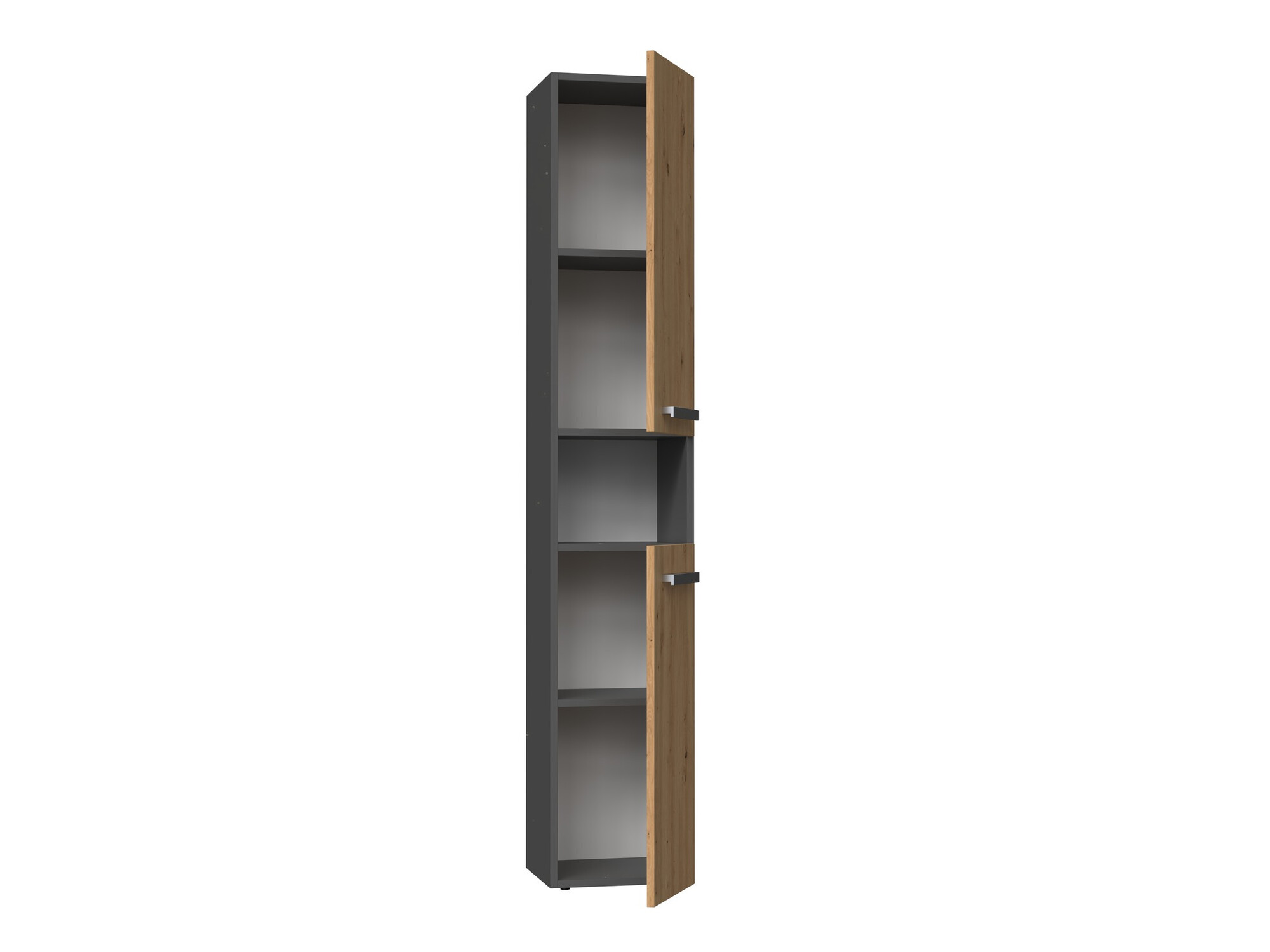 Standing bathroom cabinet Nolmaru 104 (Anthracite + Artisan oak)