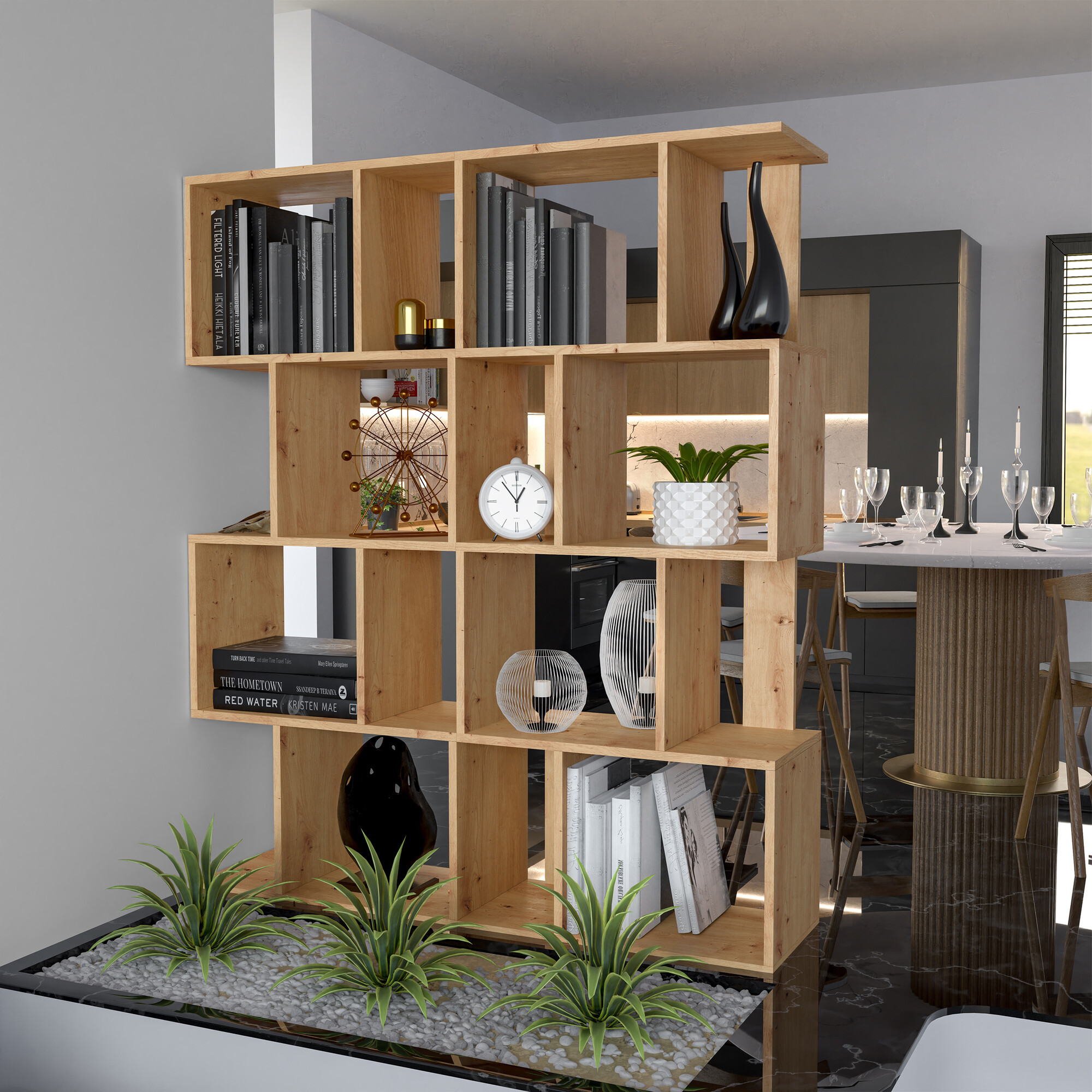 Bookcase Mandeville 160 (Artisan oak)