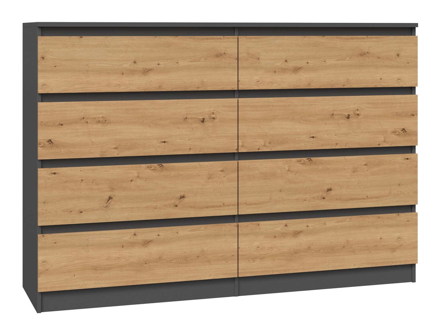 Chest of drawers Elbvelu 100 (Anthracite + Artisan oak)