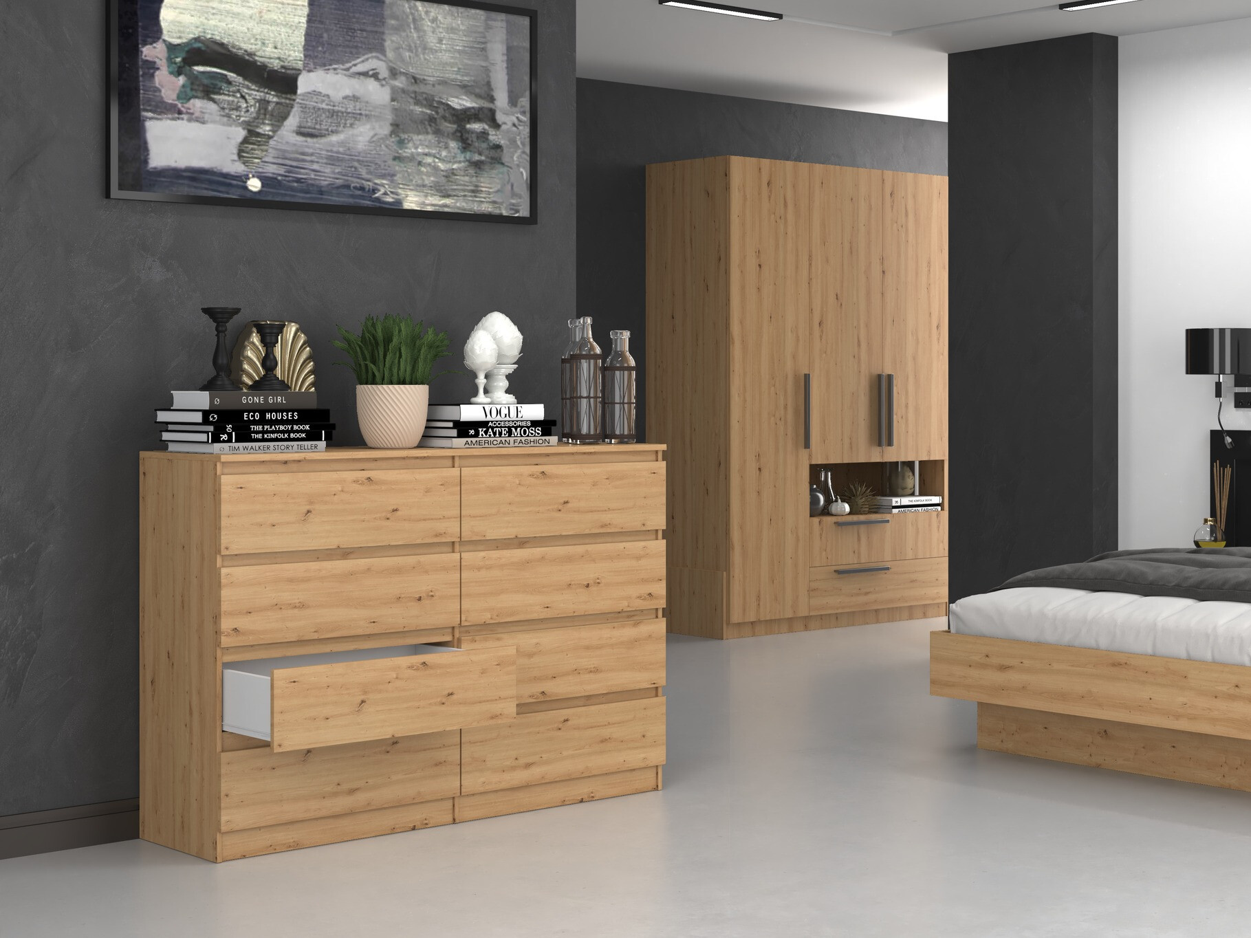 Chest of drawers Elbvelu 100 (Artisan oak)