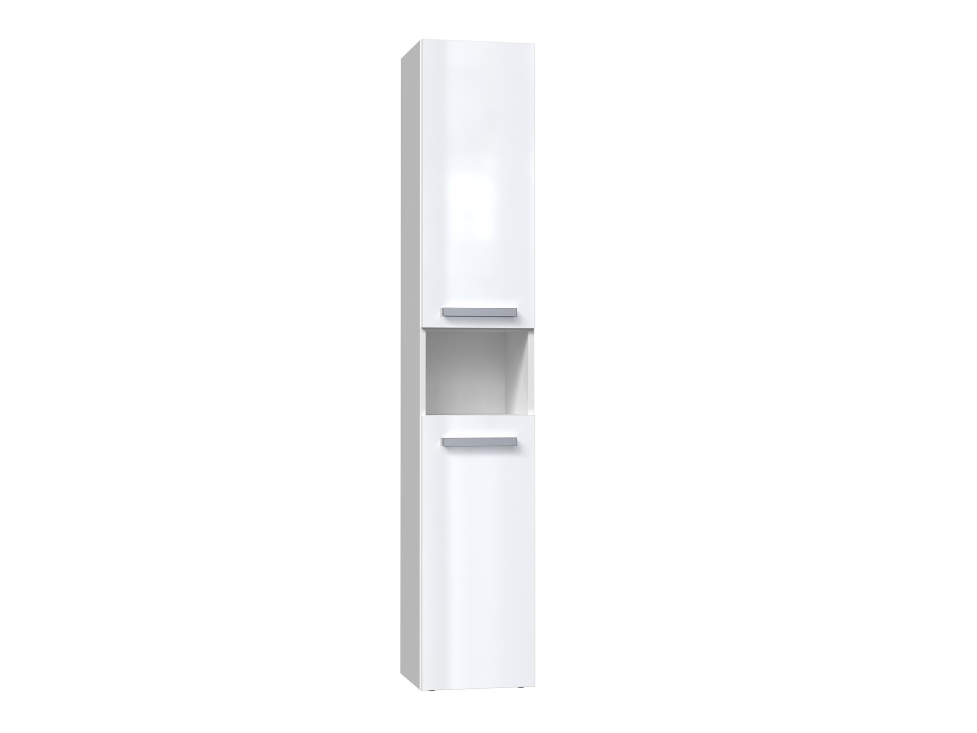 Standing bathroom cabinet Nolmaru 106 (White + Glossy white)