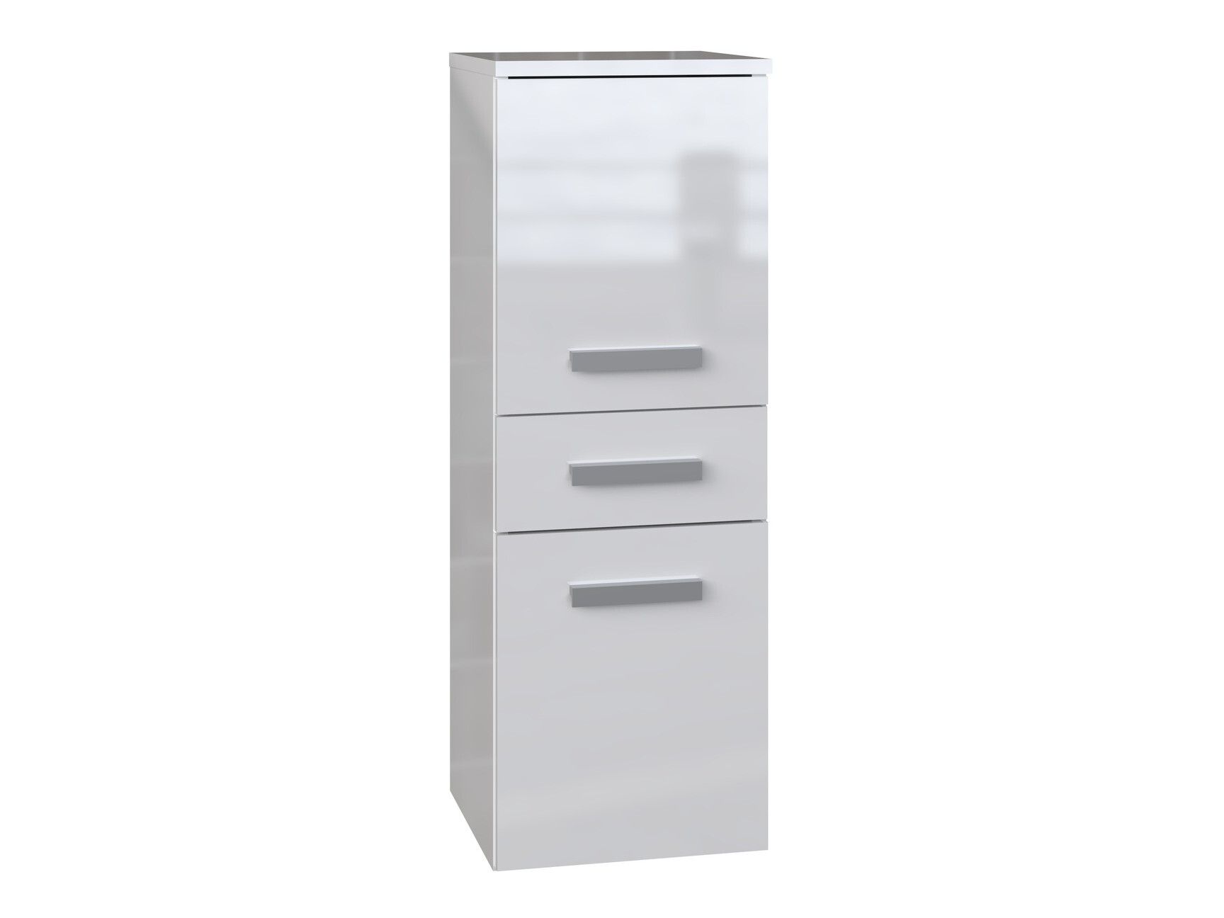 Standing bathroom cabinet Nolmaru 108 (White + Glossy white)