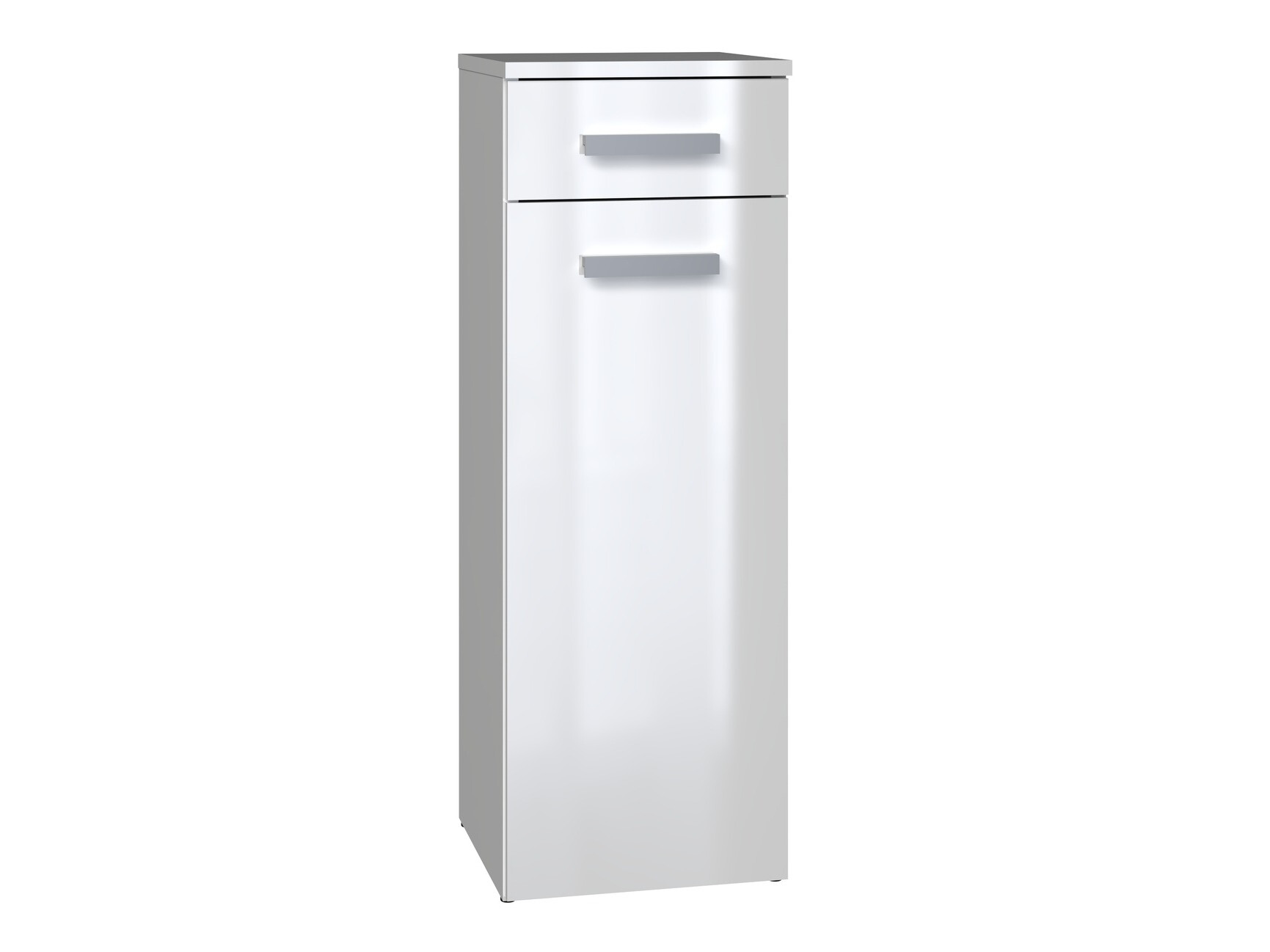 Standing bathroom cabinet Nolmaru 109 (White + Glossy white)