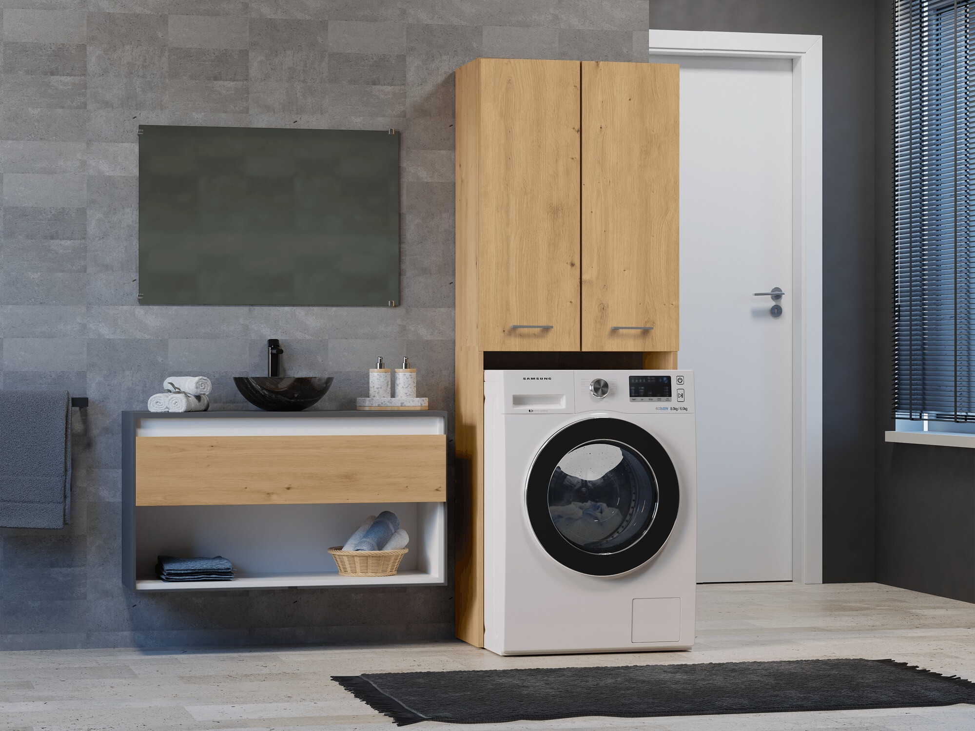 Bathroom shelf Balelbo 103 (Artisan oak)