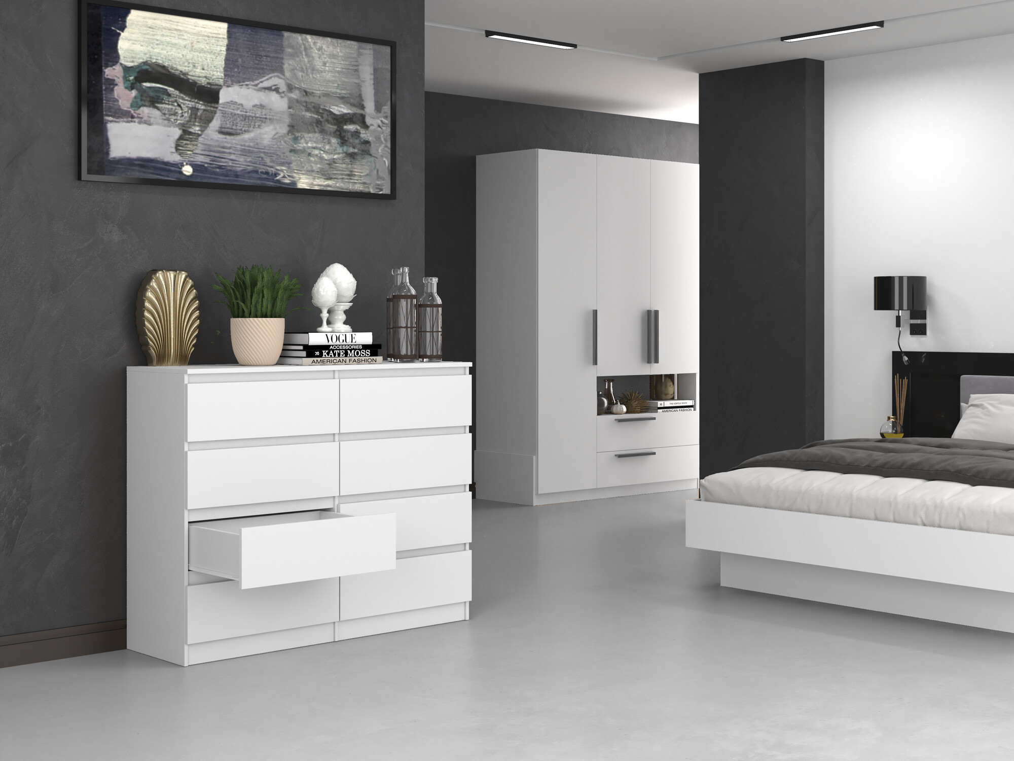 Chest of drawers Elbvelu 101 (White)