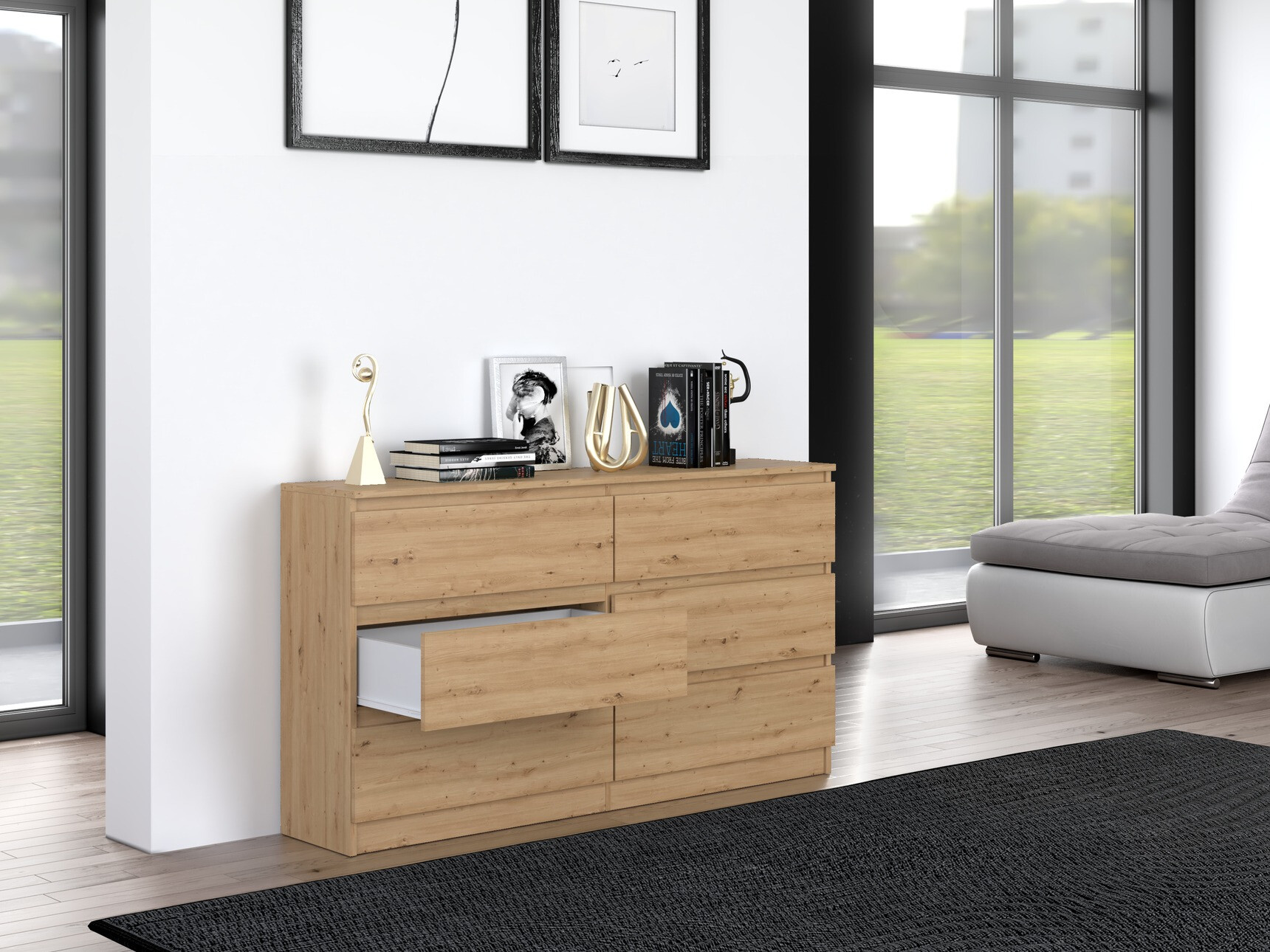 Chest of drawers Elbvelu 102 (Artisan oak)