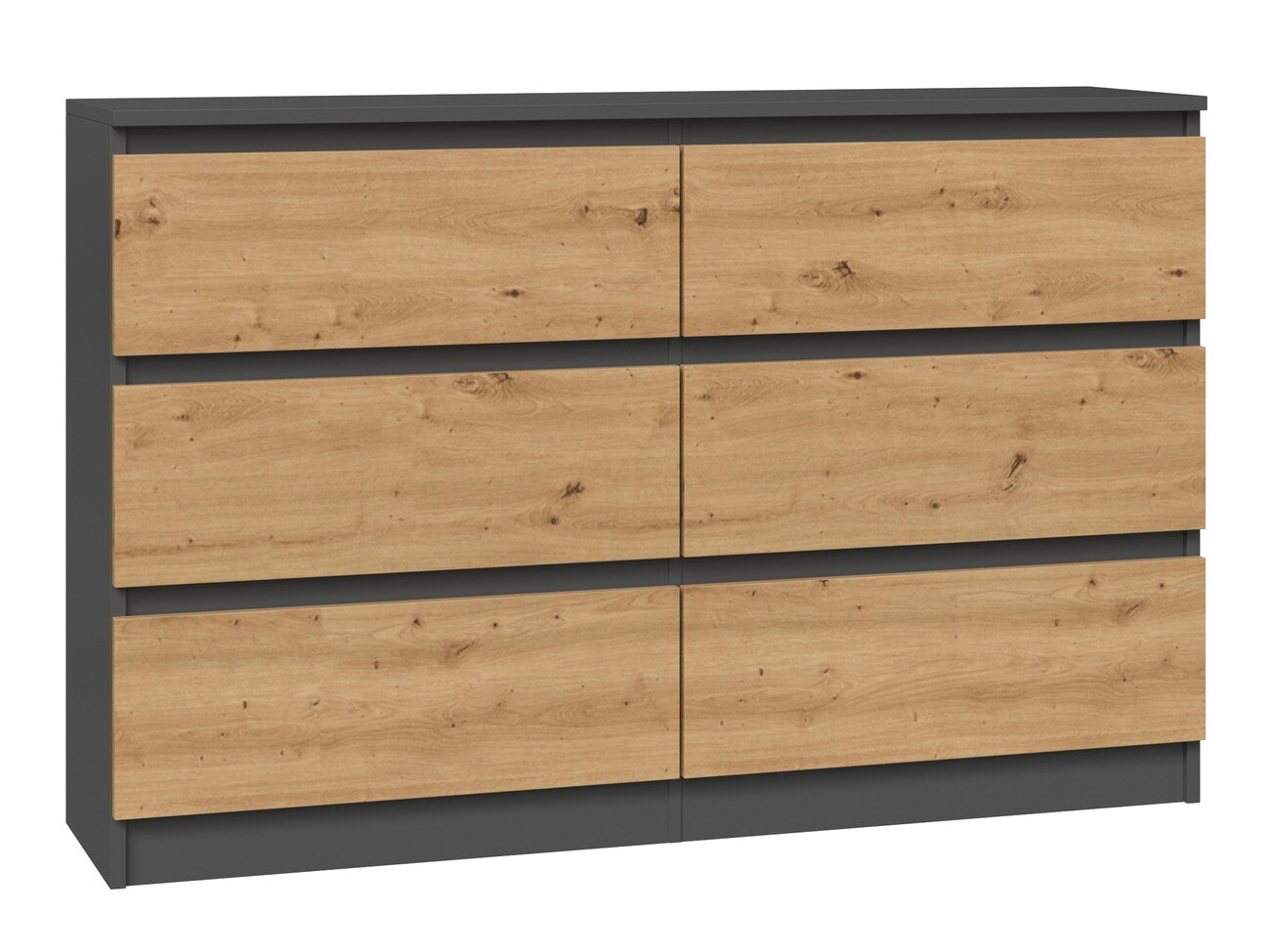 Chest of drawers Elbvelu 103 (Anthracite + Artisan oak)