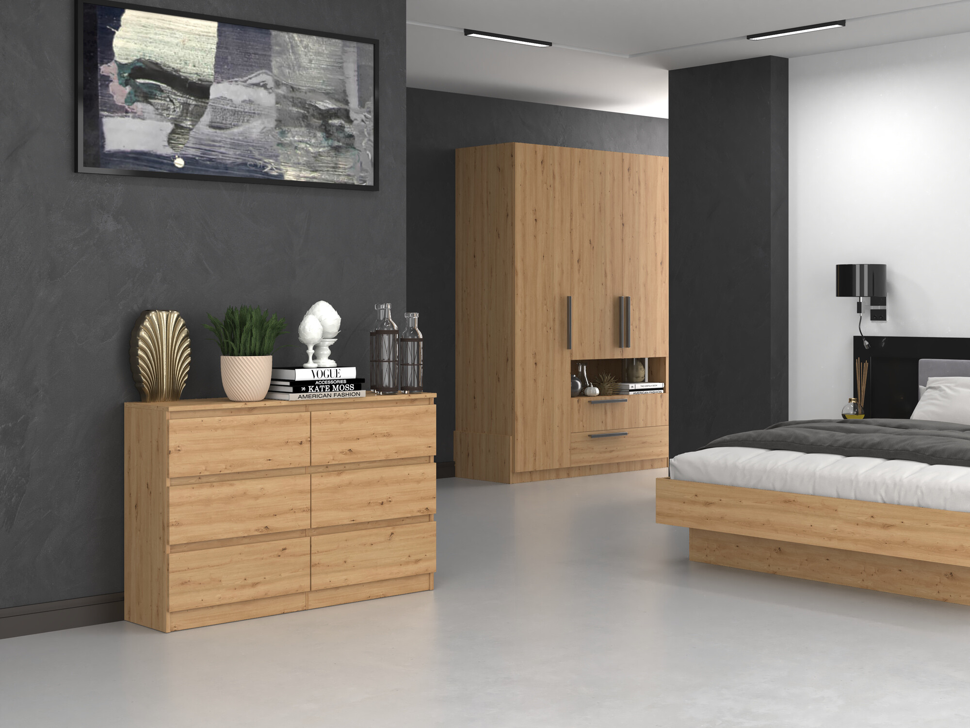 Chest of drawers Elbvelu 103 (Artisan oak)