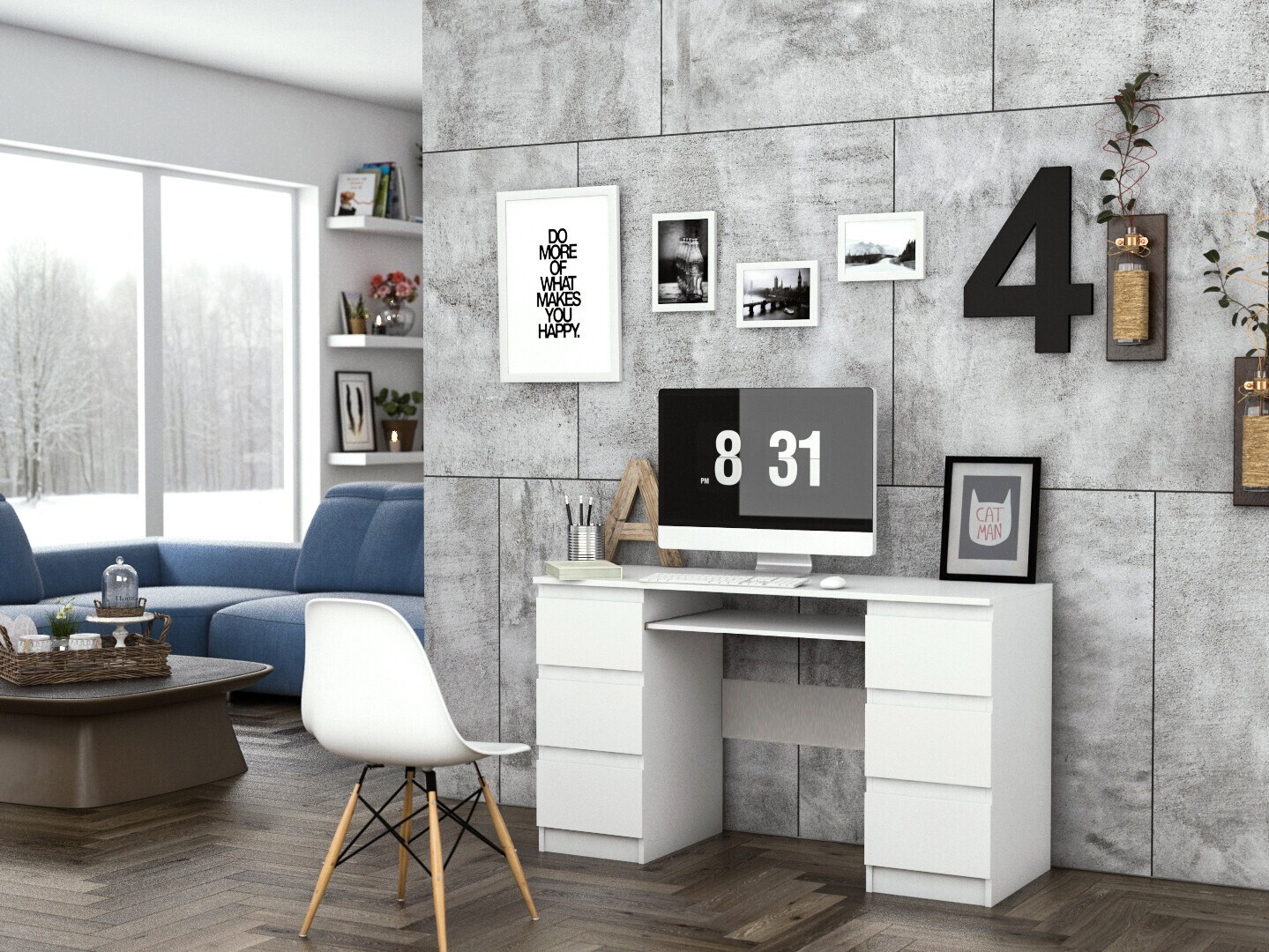 Γραφείο Mandeville 178 (Άσπρο)