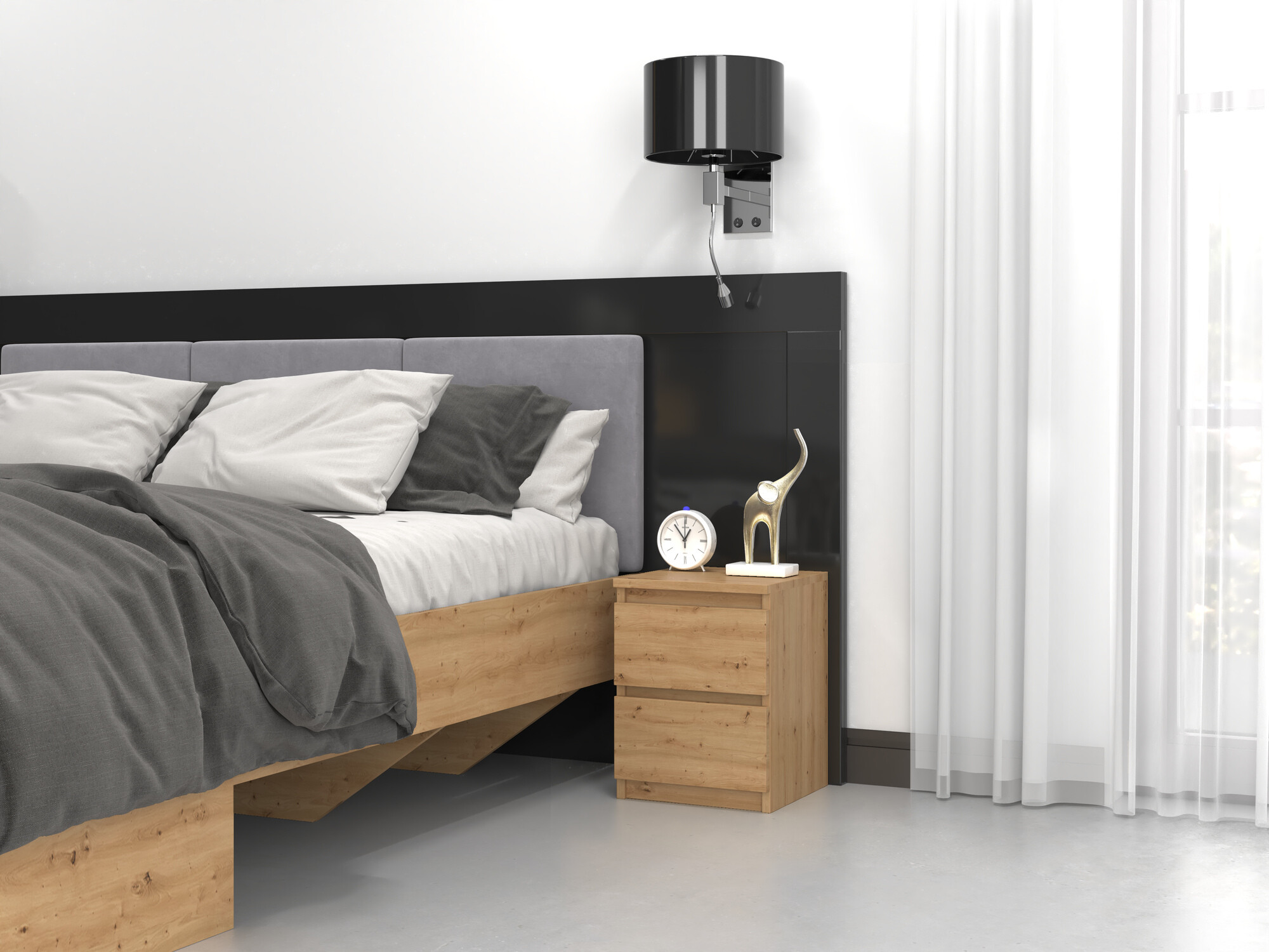 Bedside table Elbvelu 107 (Artisan oak)