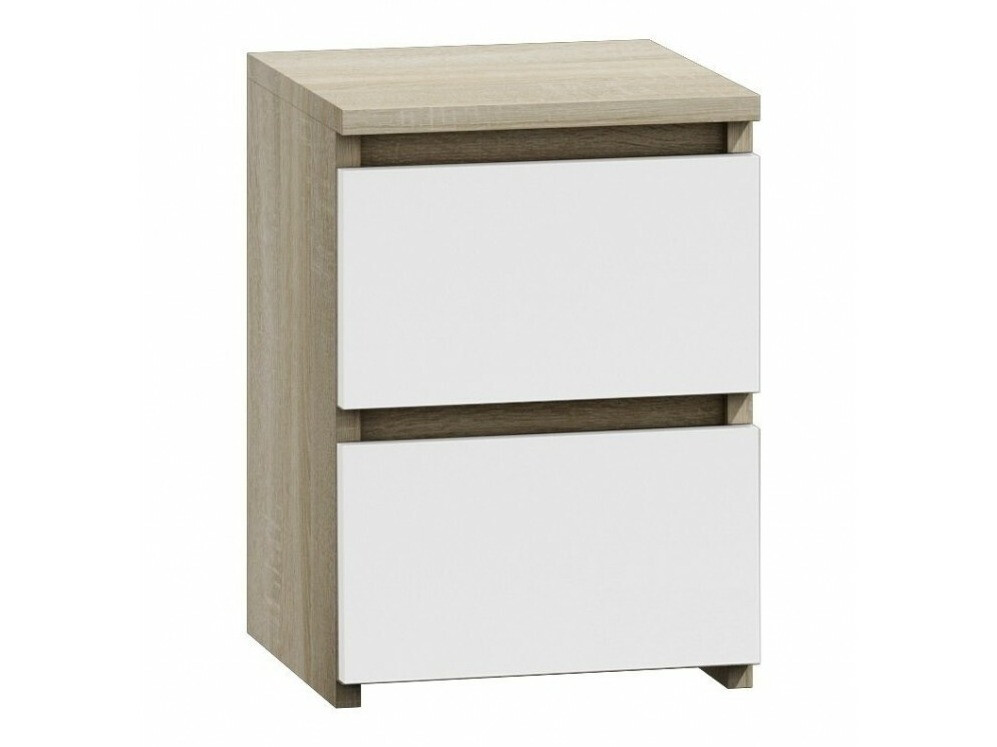 Bedside table Elbvelu 107 (White + Sonoma oak)