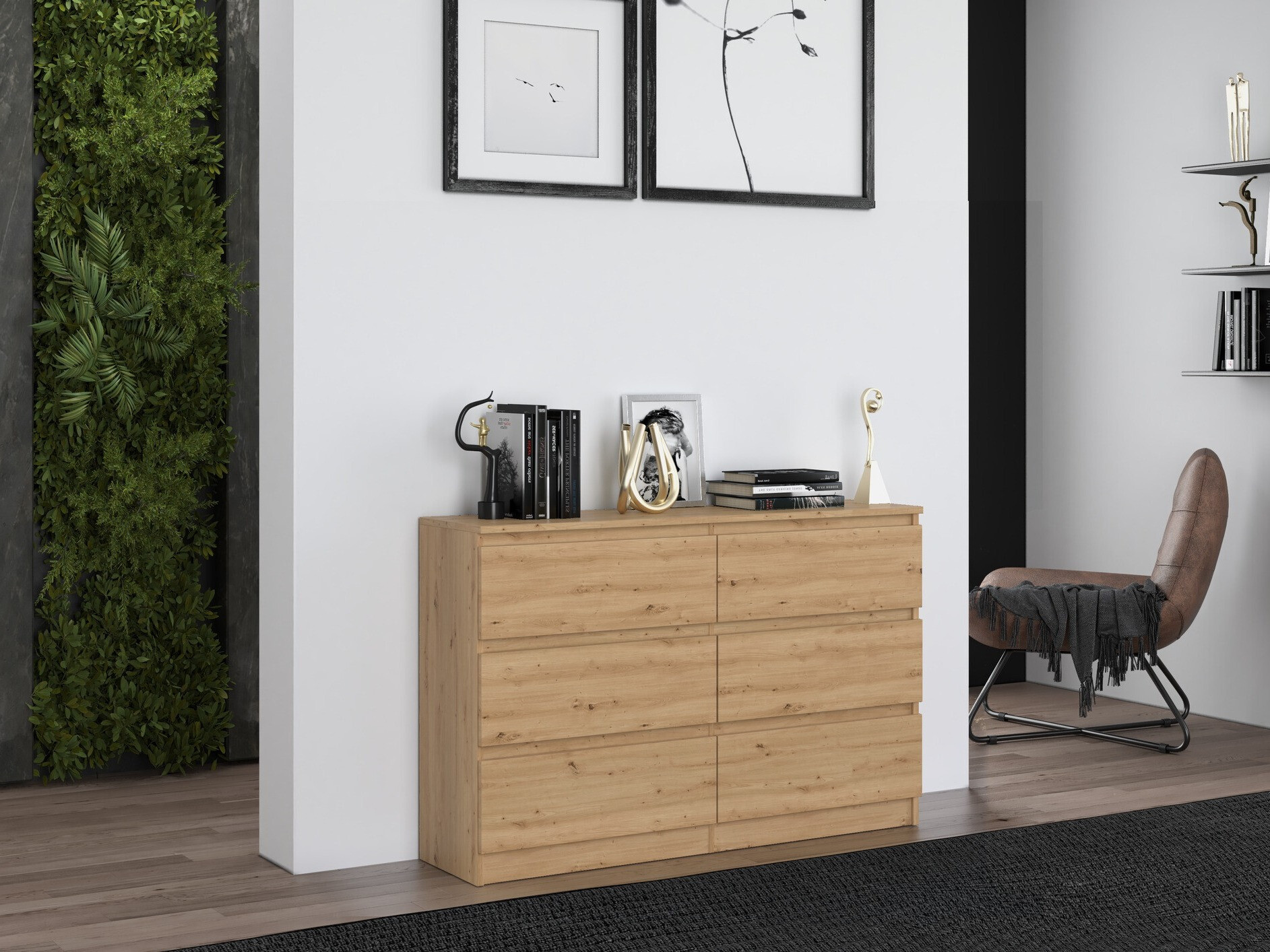 Chest of drawers Elbvelu 103 (Artisan oak)