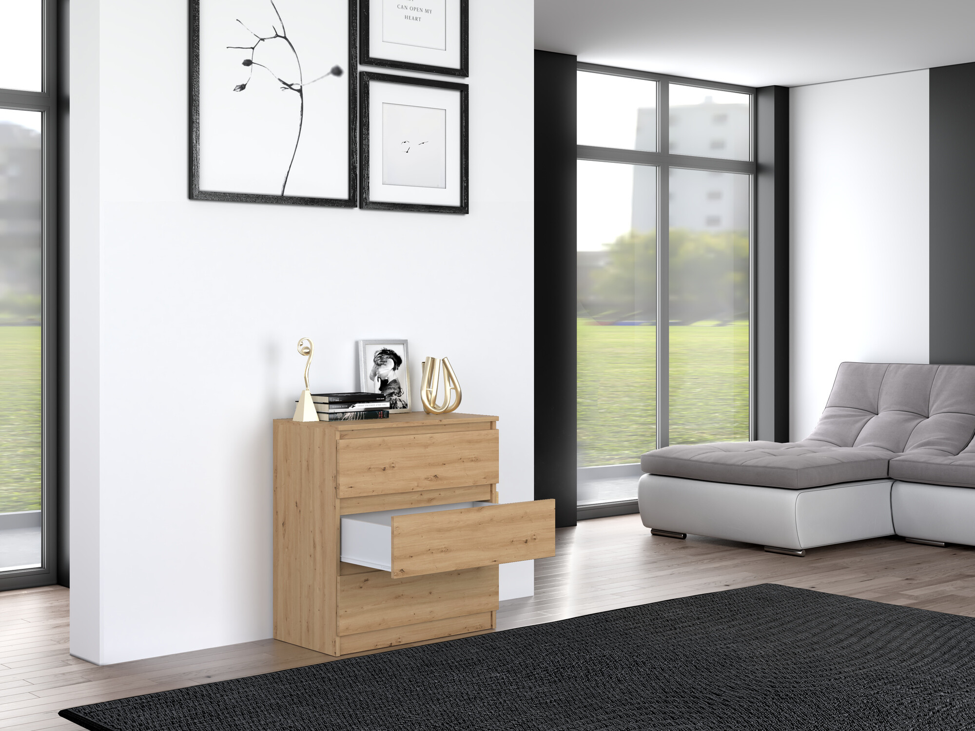 Chest of drawers Elbvelu 106 (Artisan oak)