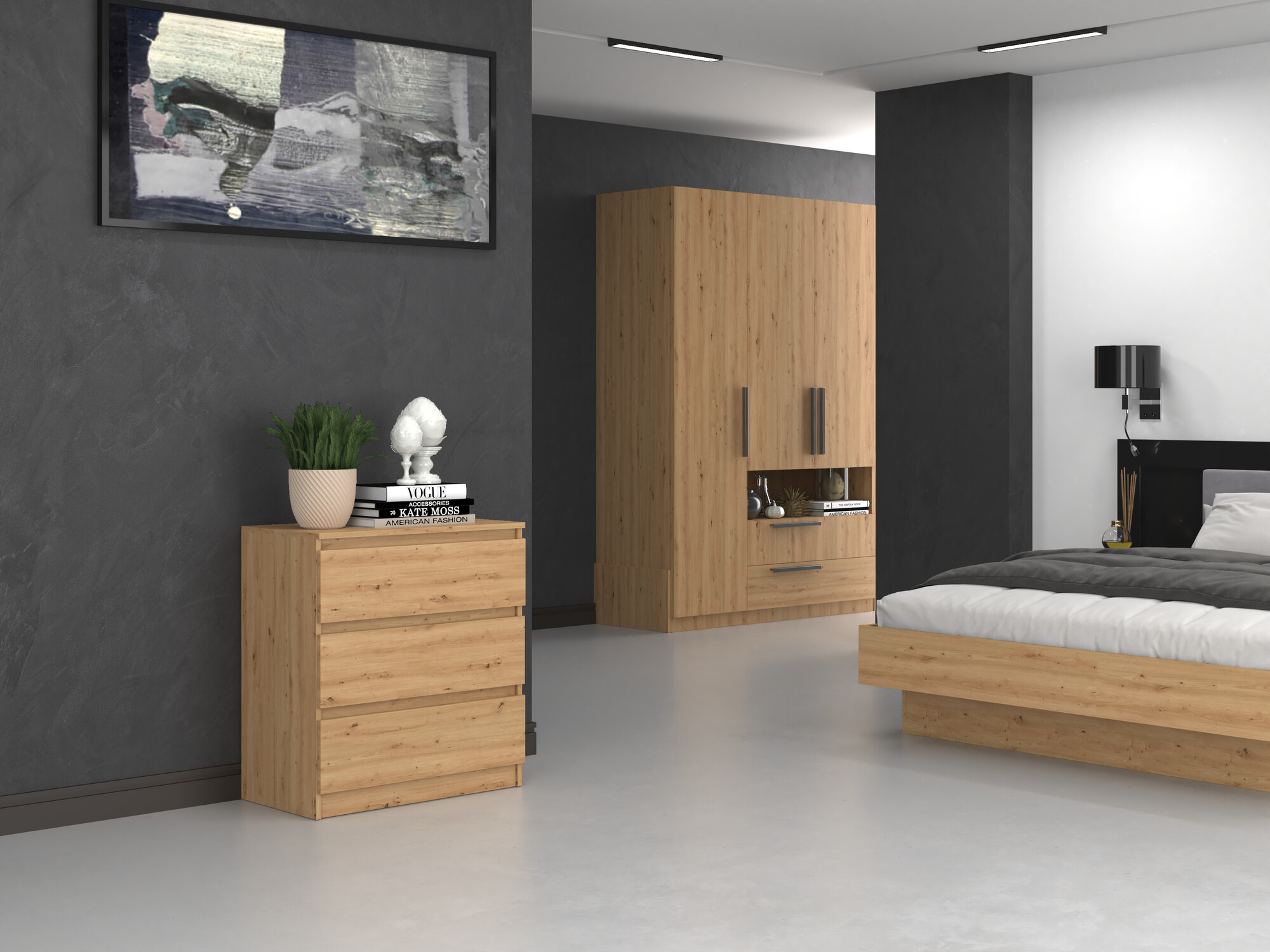 Chest of drawers Elbvelu 106 (Artisan oak)