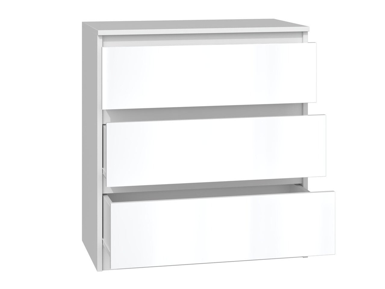 Συρταριέρα Elbvelu 106 (Γυαλιστερό λευκό)