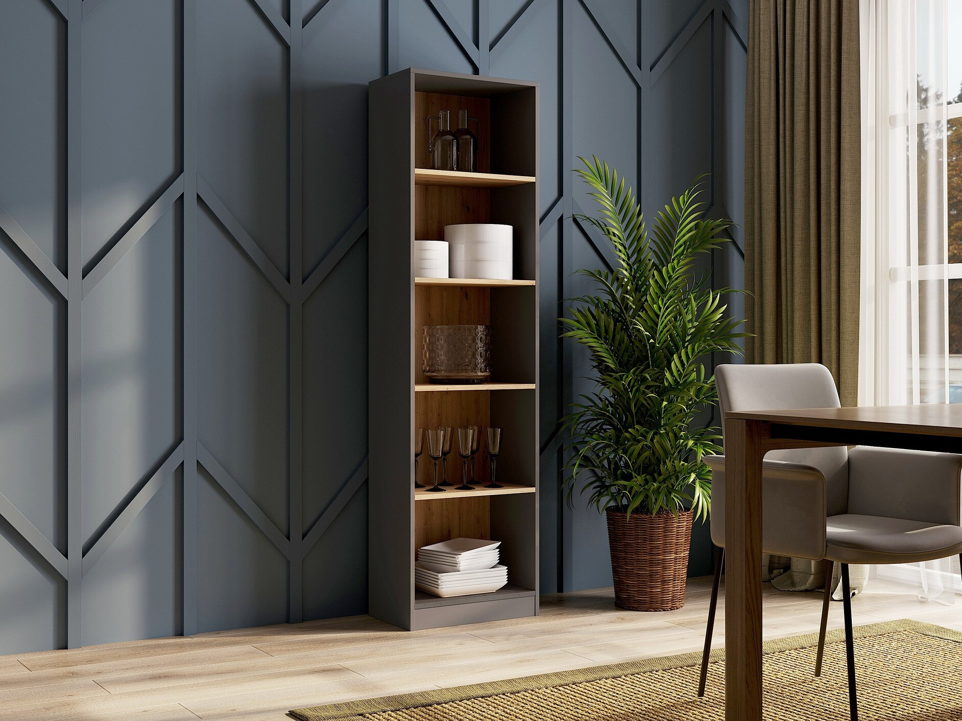 Bookcase Mandeville 188 (Anthracite)
