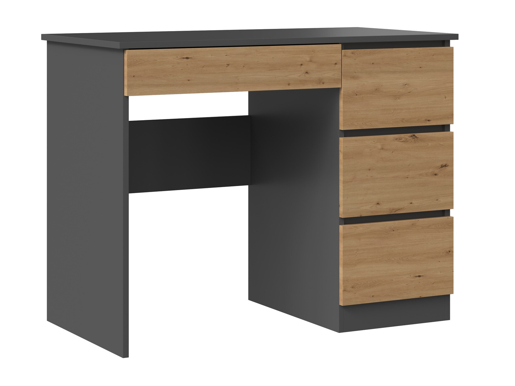 Γραφείο Elbvelu 108 (Ανθρακί + Artisan βελανιδιά)