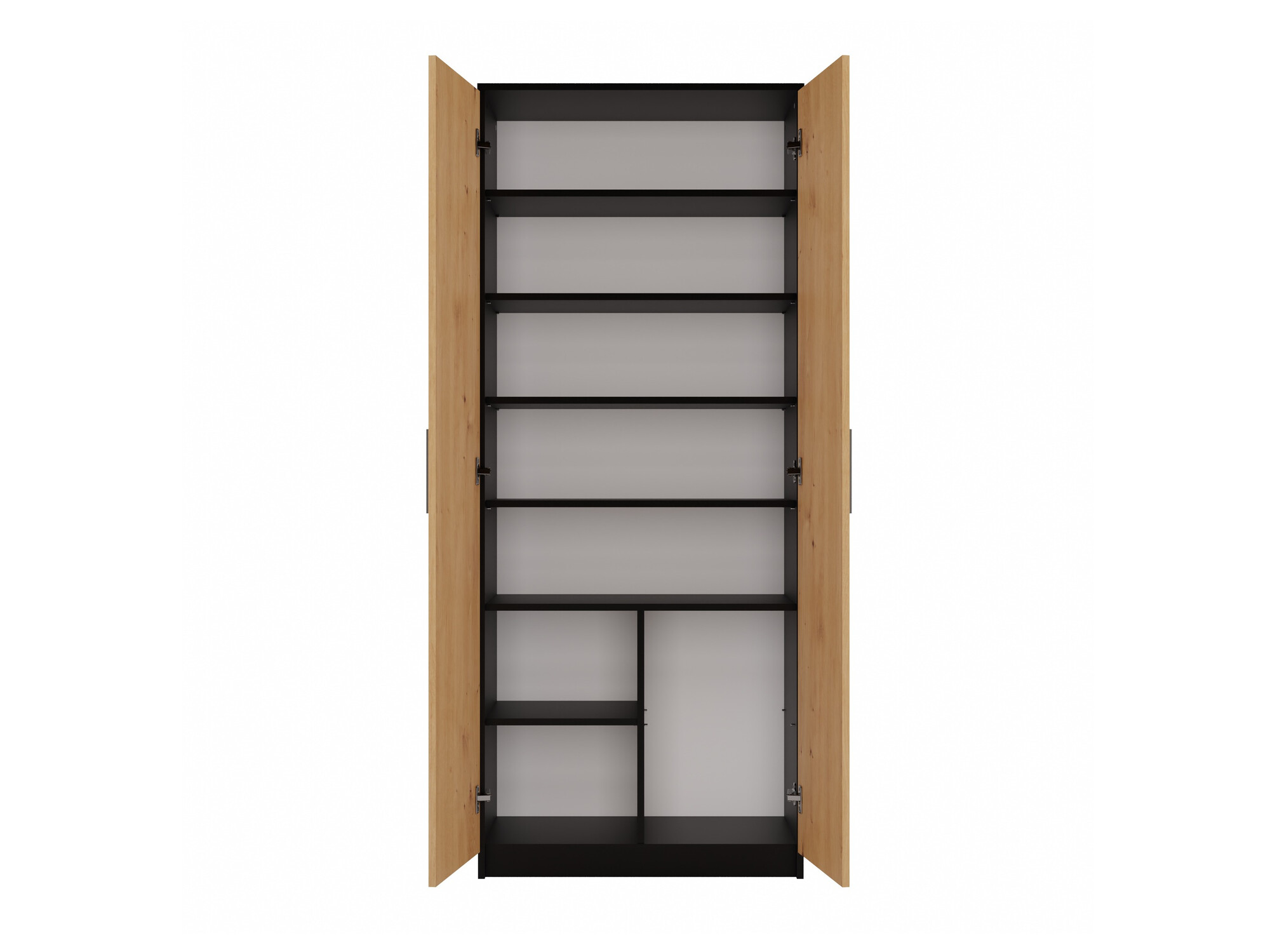 Bookcase Mandeville 196 (Anthracite + Artisan oak)