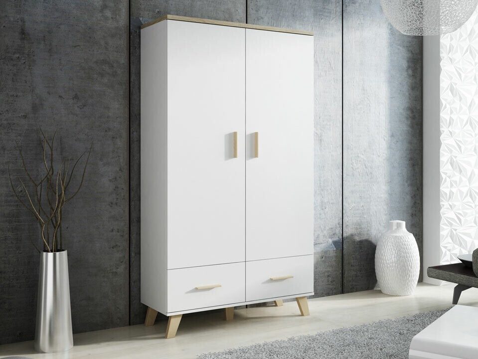 Wardrobe Larfloi 111 (White + Sonoma oak)