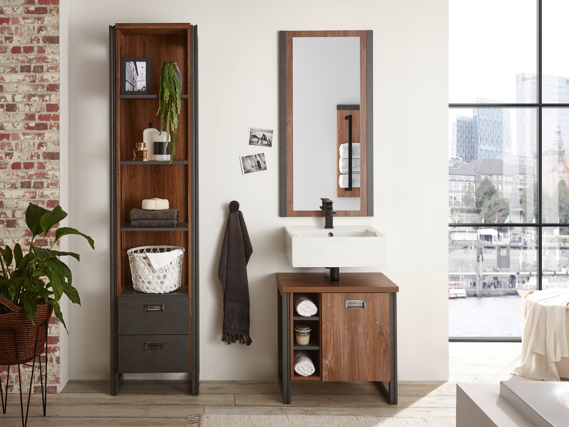 Όρθιο ντουλάπι νιπτήρα μπάνιου Virmeli 138