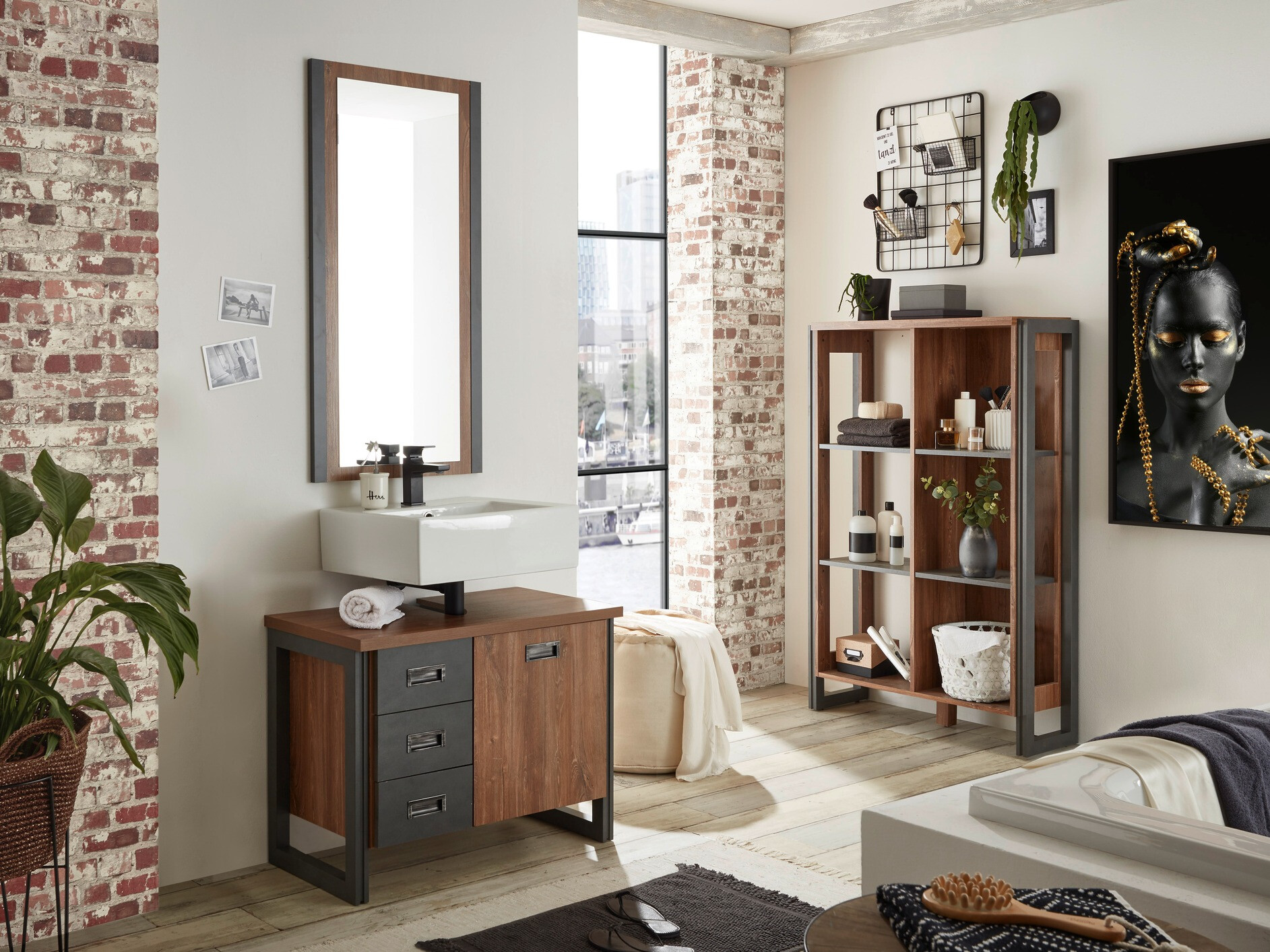 Όρθιο ντουλάπι νιπτήρα μπάνιου Virmeli 140