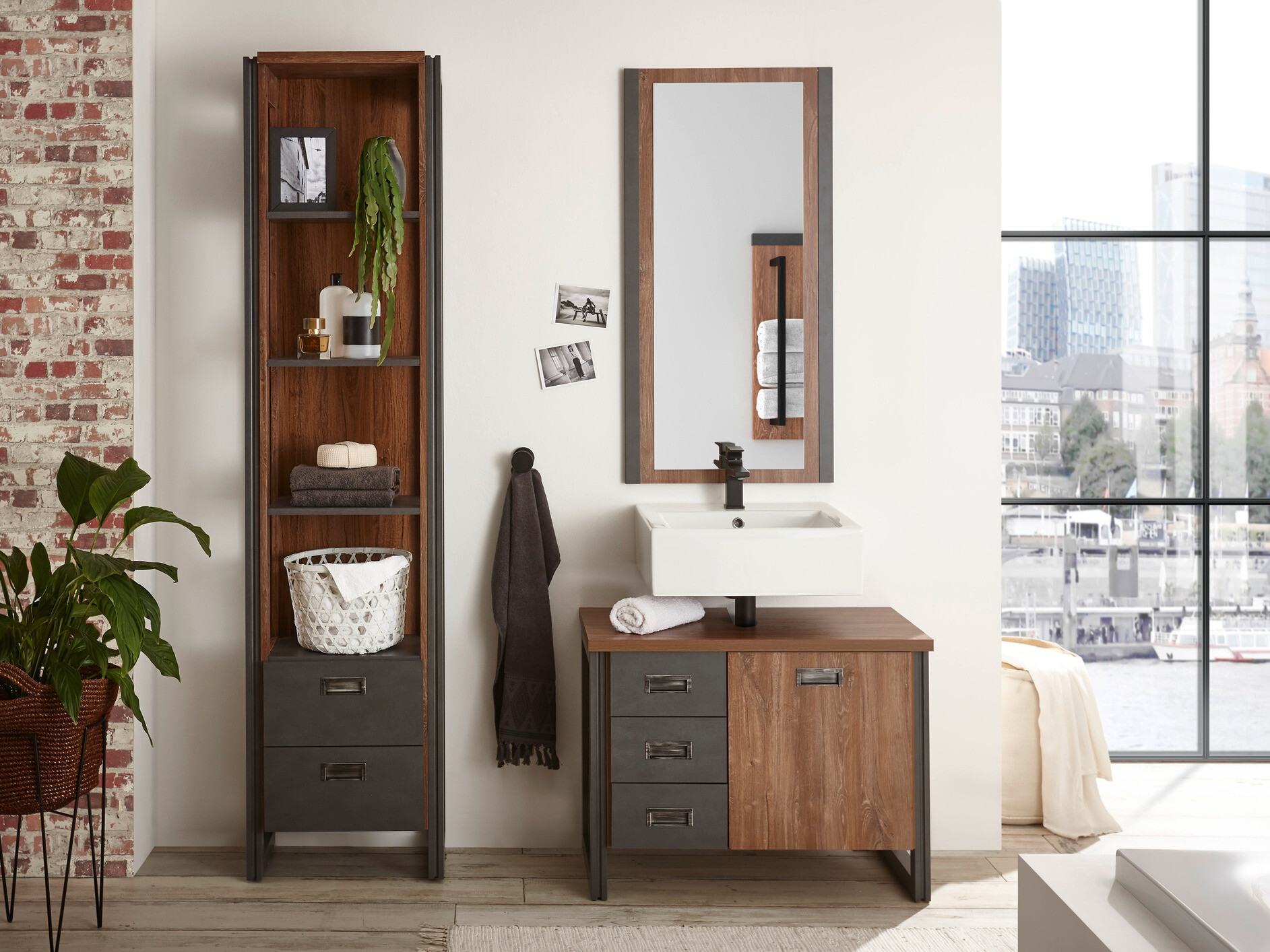 Όρθιο ντουλάπι νιπτήρα μπάνιου Virmeli 140