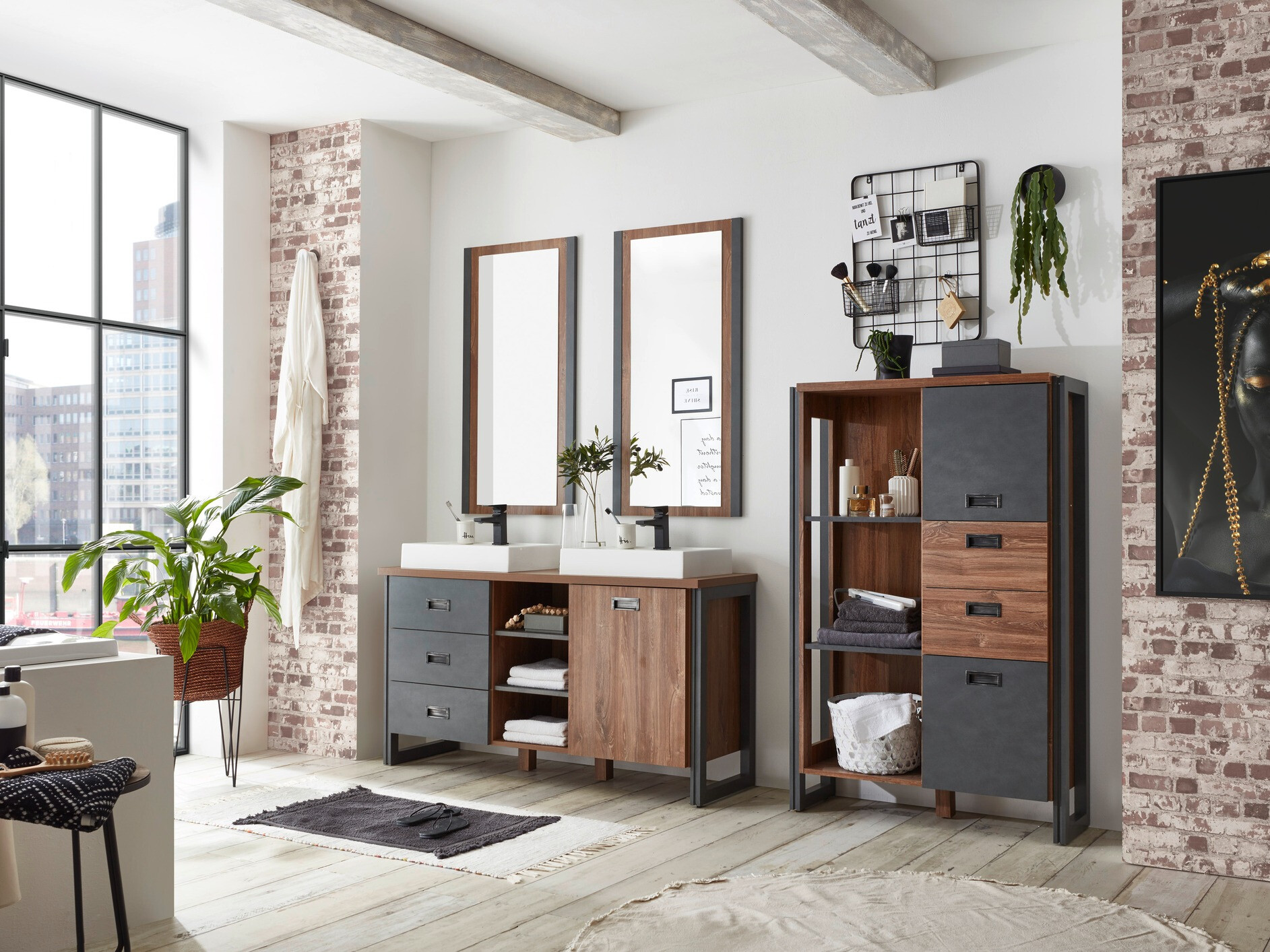 Όρθιο ντουλάπι νιπτήρα μπάνιου Virmeli 141