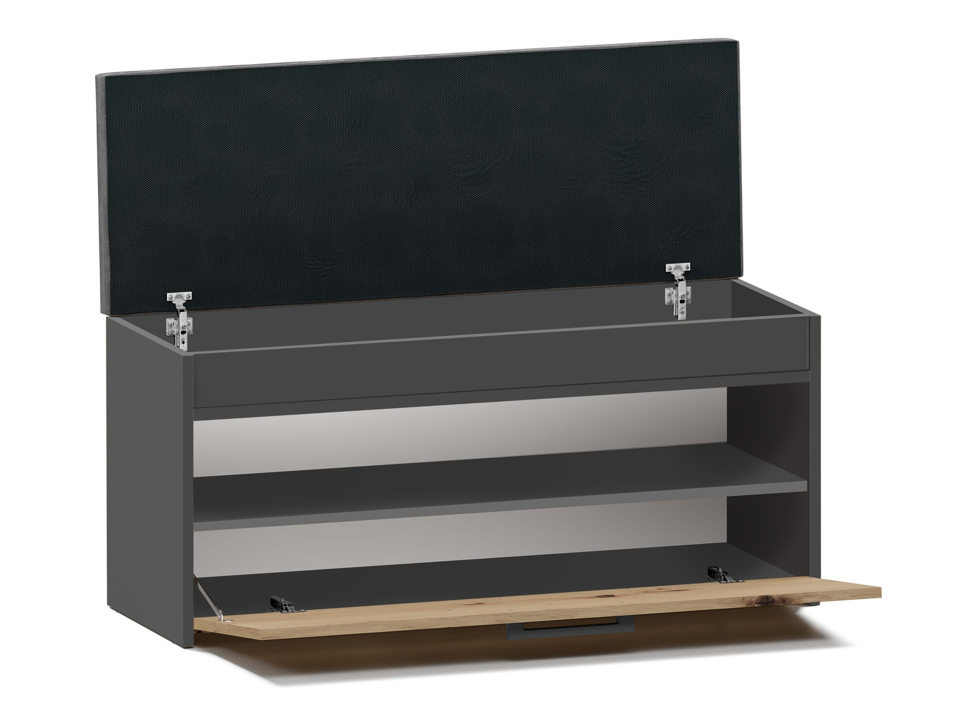 Shoe cabinet Mandeville 216 (Anthracite + Artisan oak)