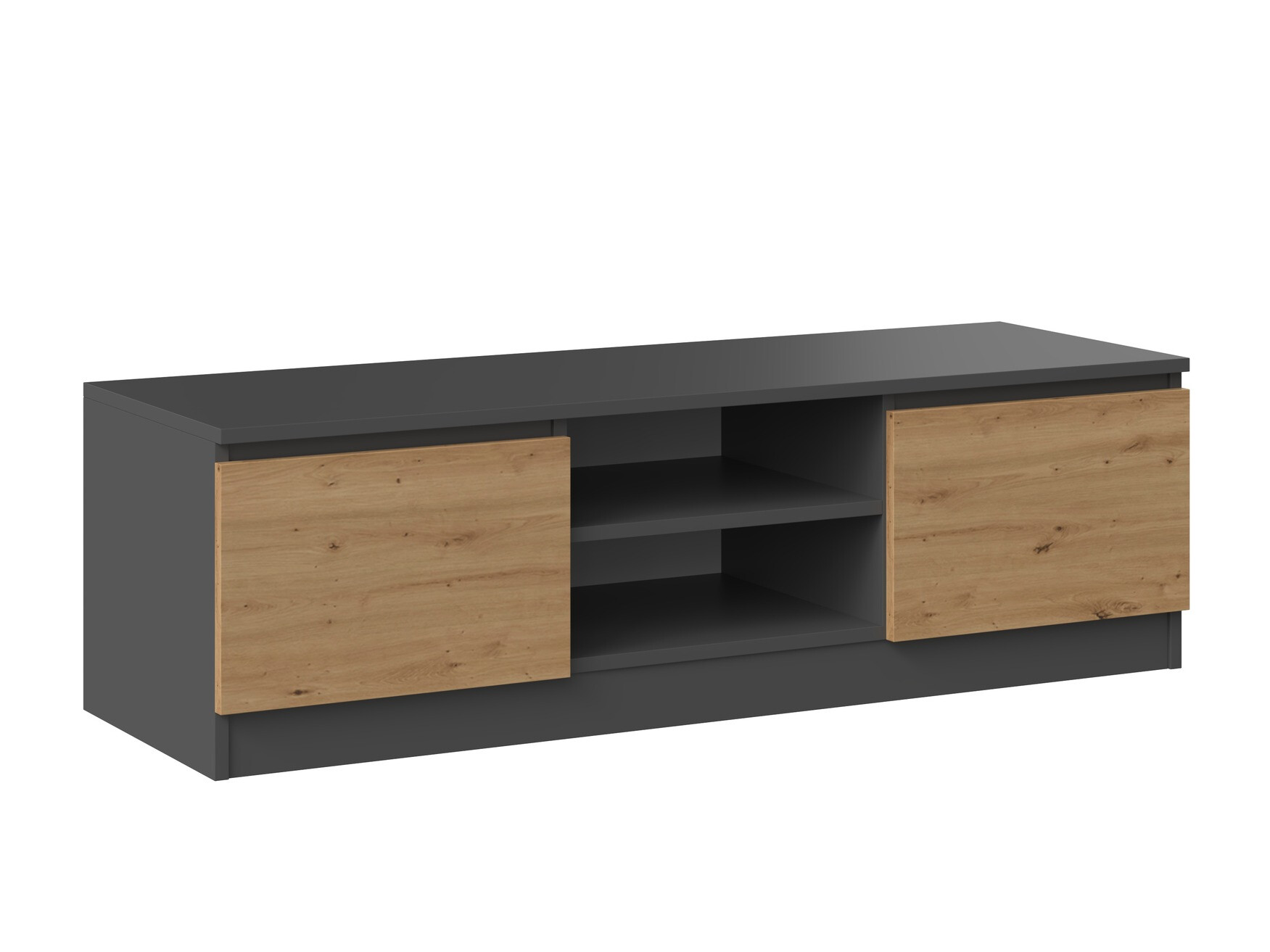 TV stand Elbvelu 123 (Anthracite + Artisan oak)