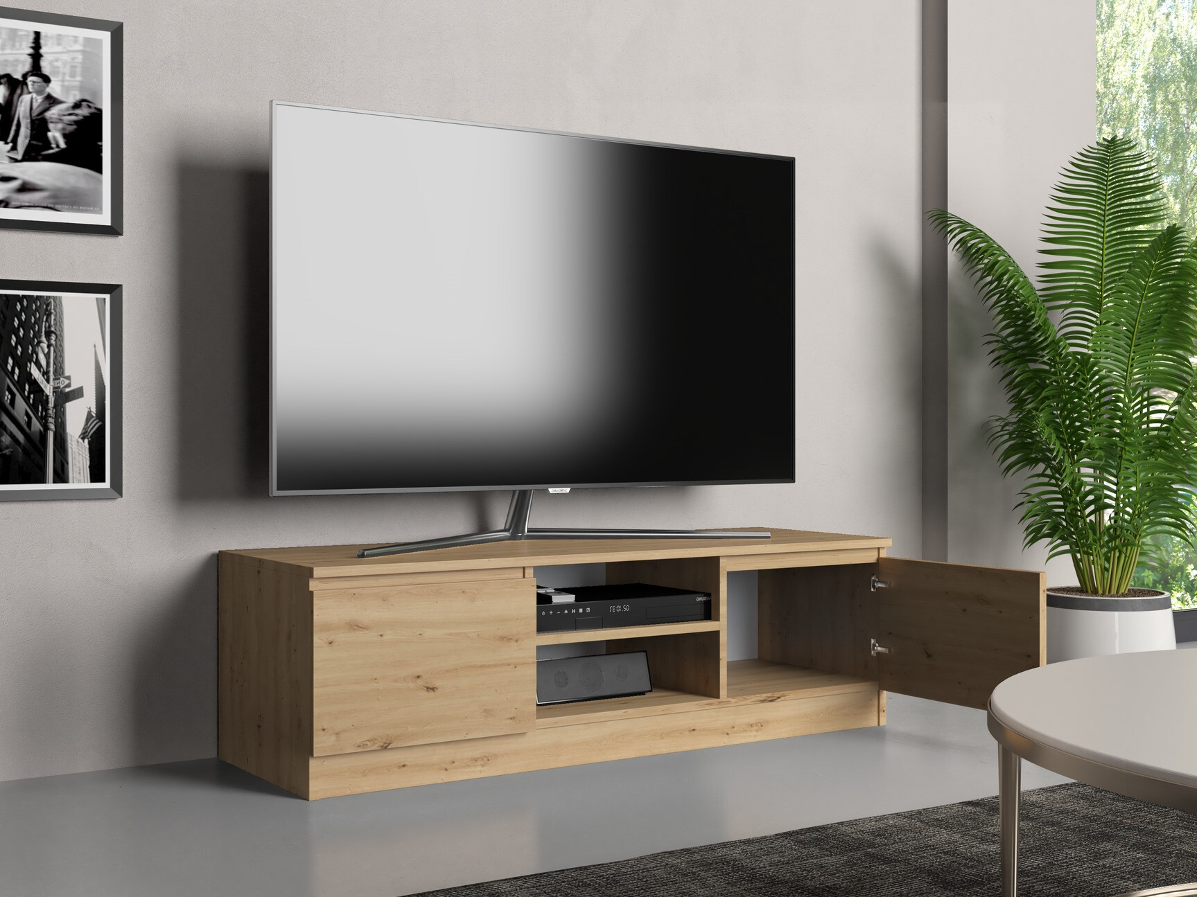 TV stand Elbvelu 123 (Artisan oak)