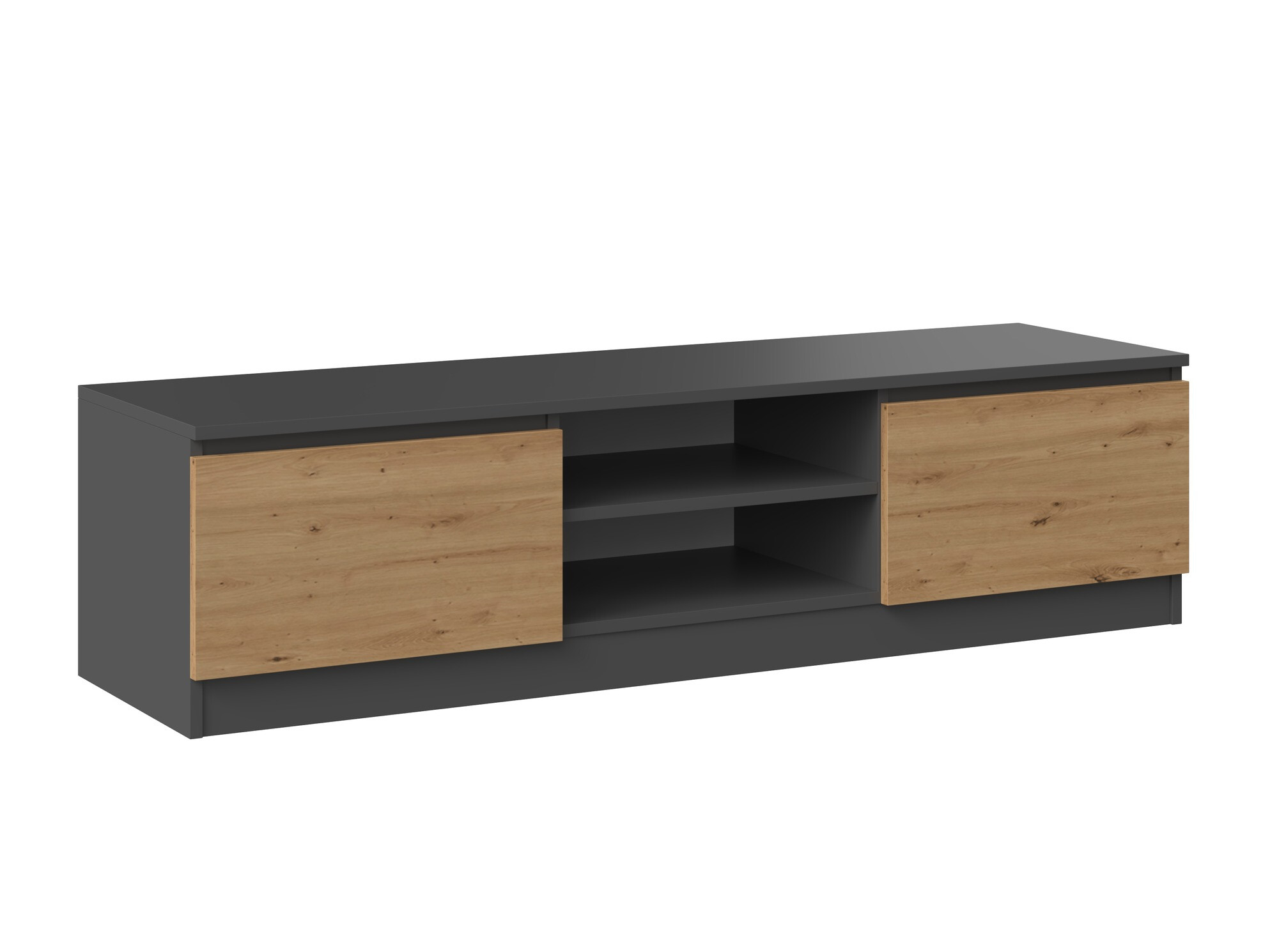 TV stand Elbvelu 125 (Anthracite + Artisan oak)