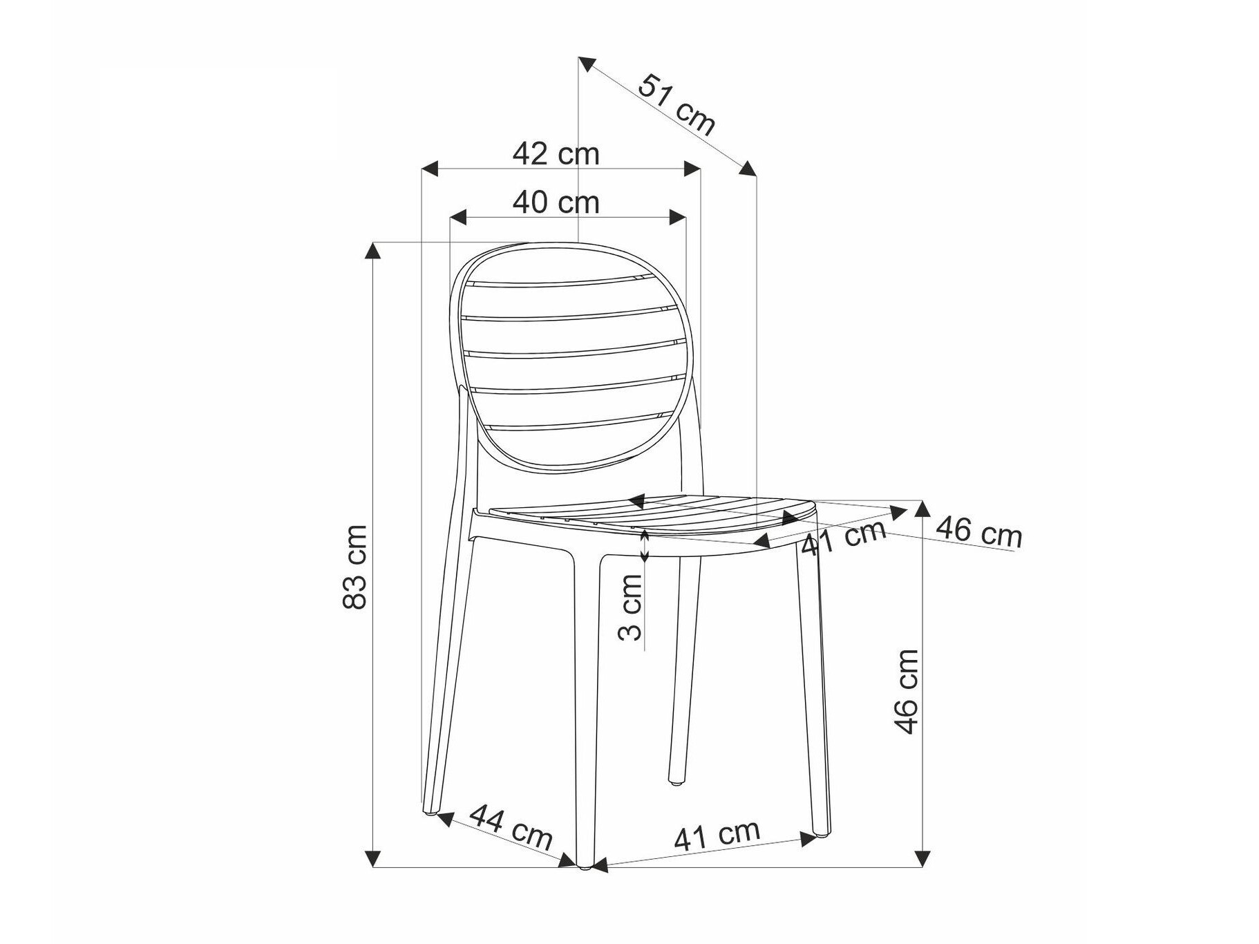 Chair Houston 1670 (Light brown + White)