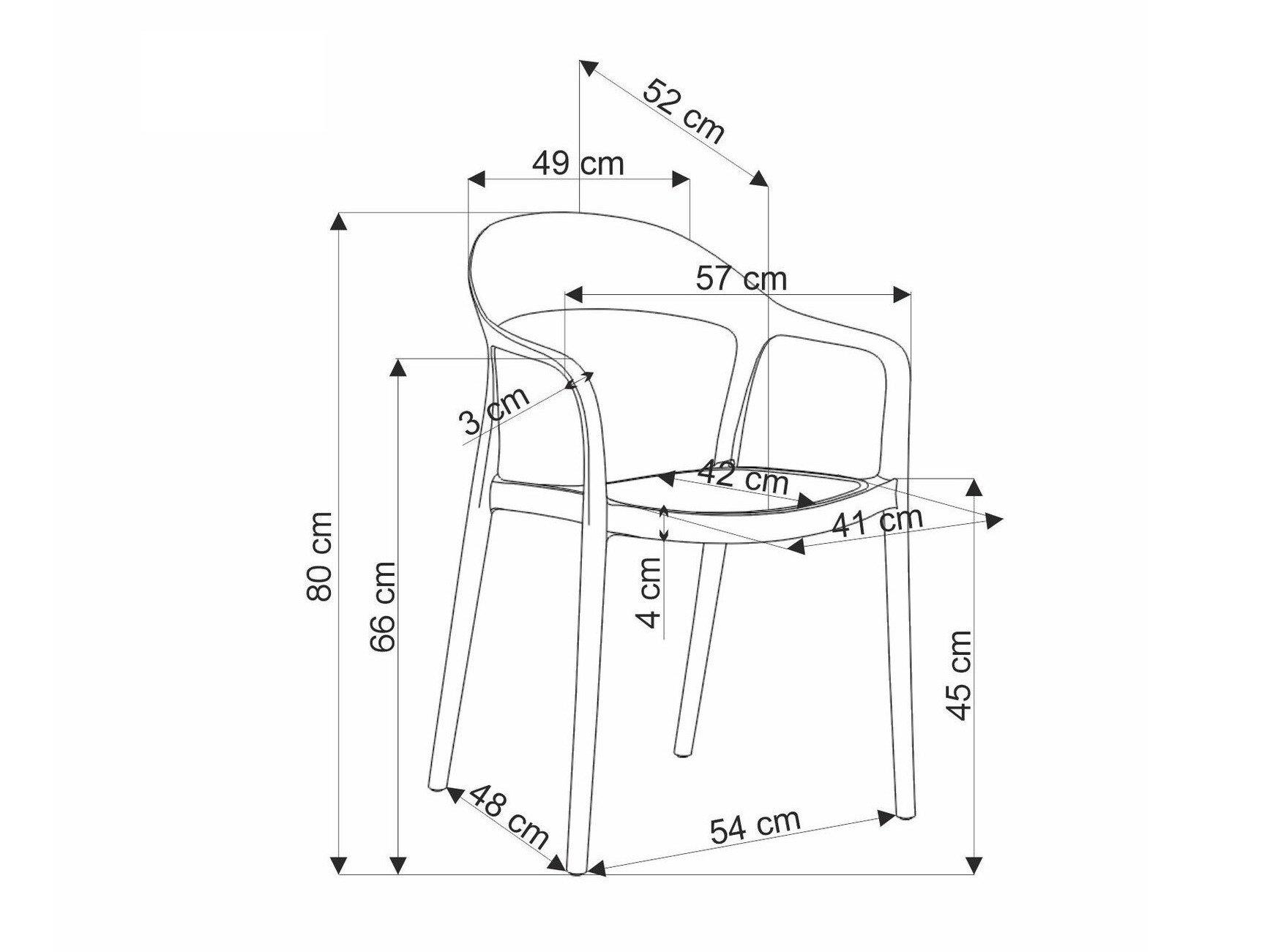 Chair Houston 1673 (Black + Light brown)