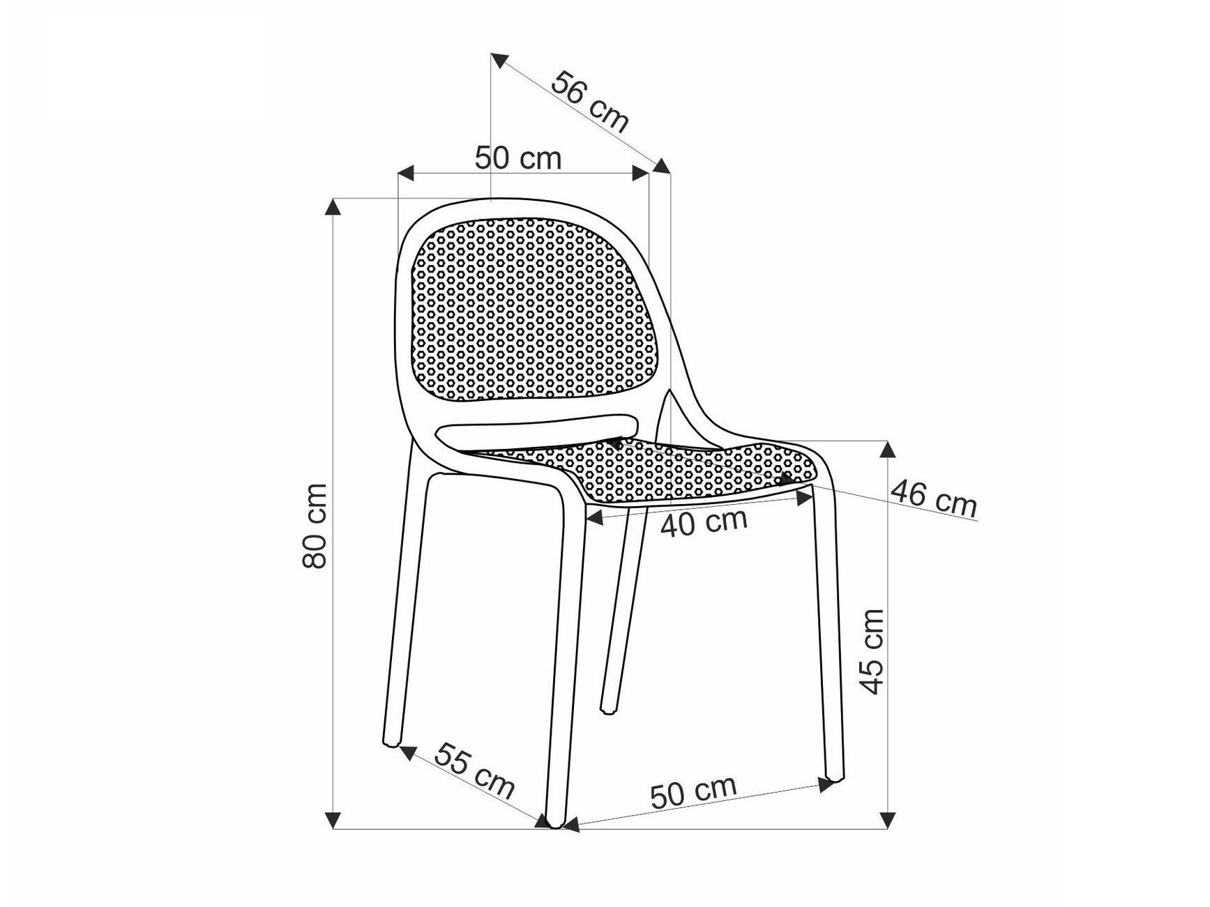 Outdoor chair Houston 1672 (White)