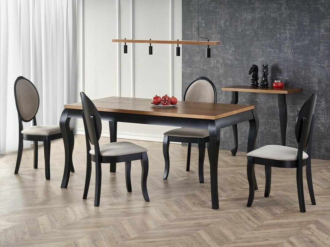 Table Houston 1202 (Dark oak + Black)