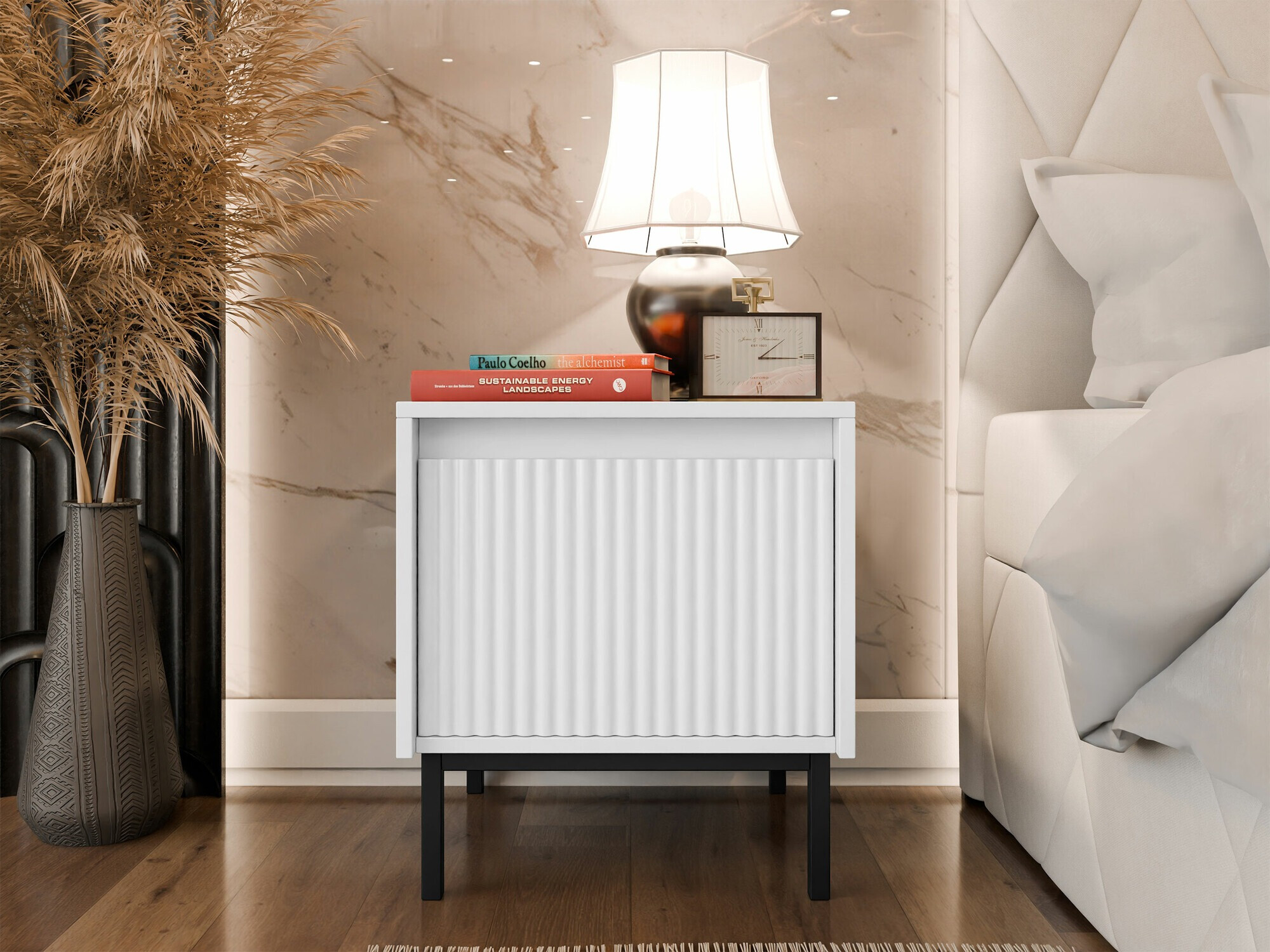 Κομοδίνο Comfivo Delruva (Άσπρο)