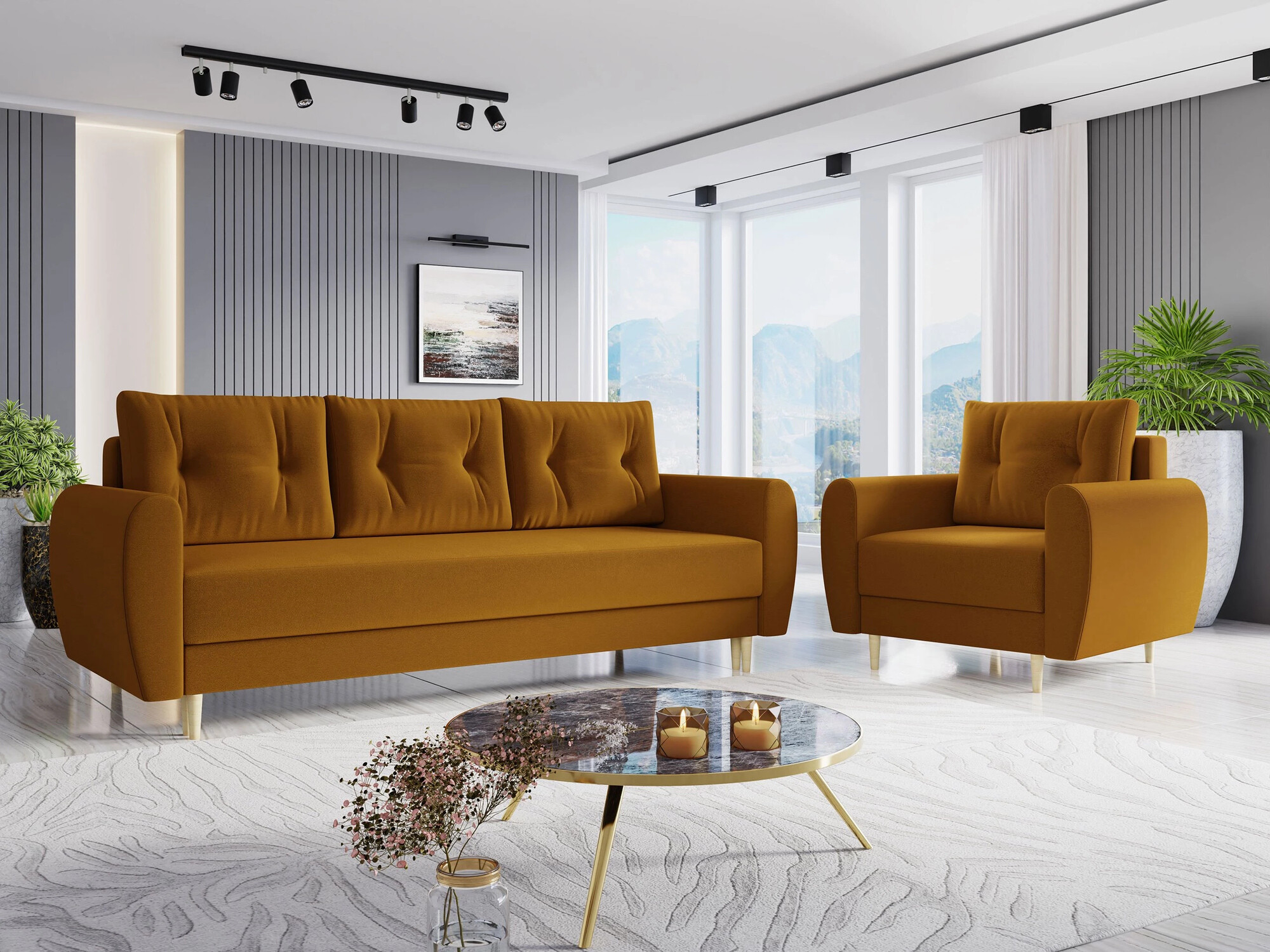 Upholstered furniture set Memphis 145 (Itaka 33)