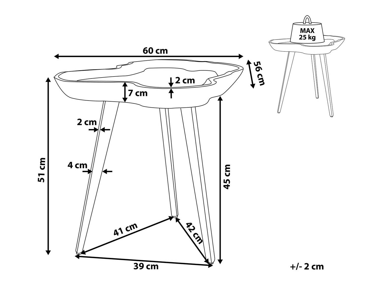 Side table Berwyn 635