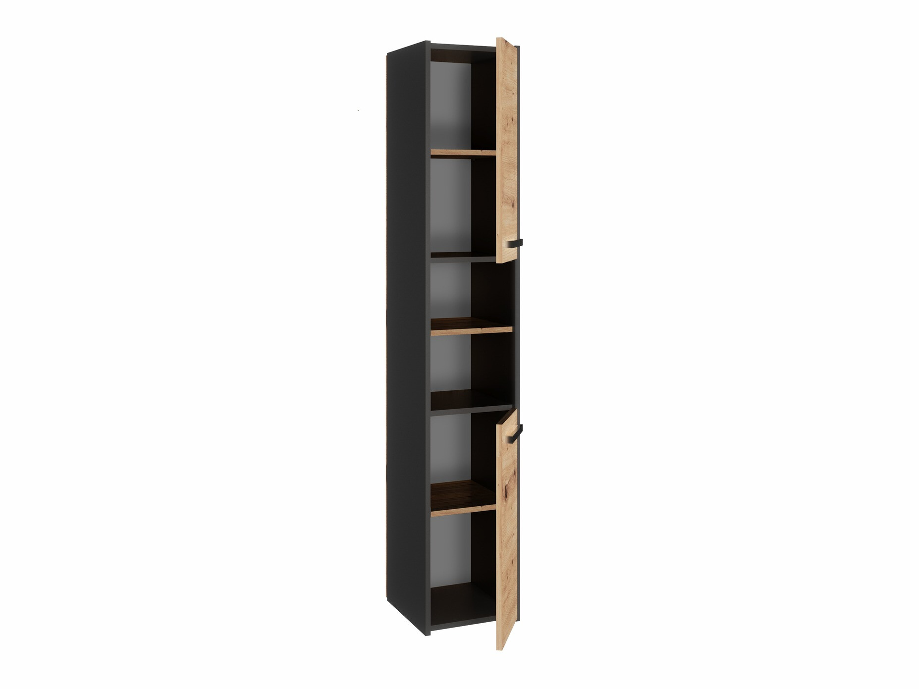 Standing bathroom cabinet Mandeville 248 (Anthracite + Artisan oak)
