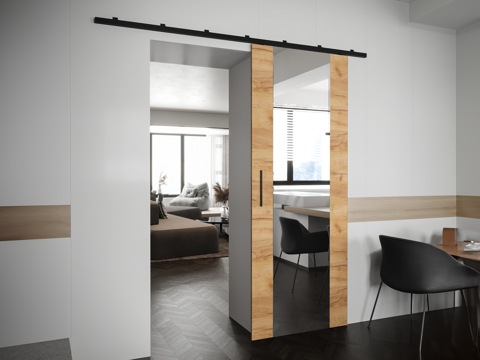 Sliding door Hartford 488 (Craft golden oak)