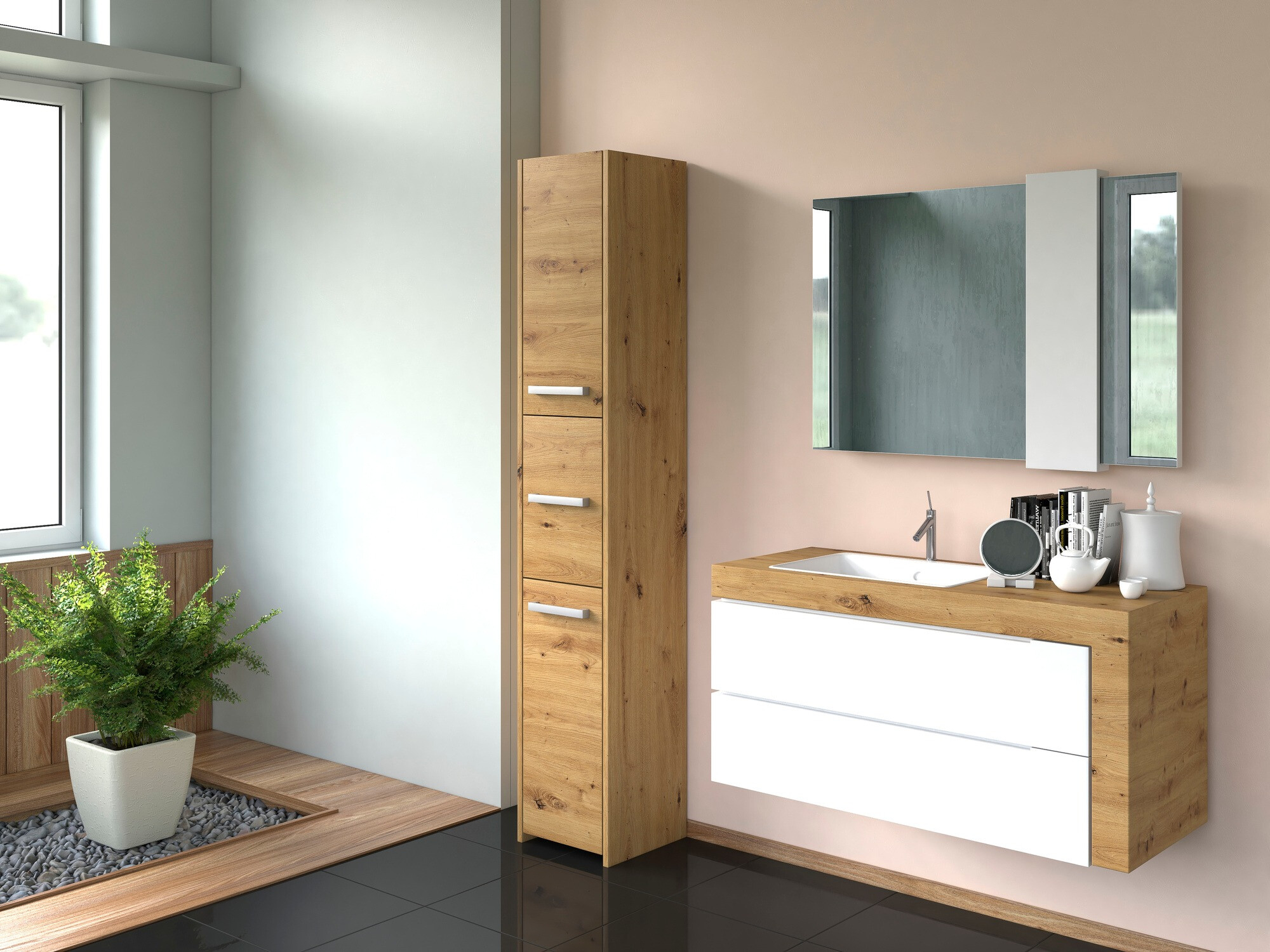 Standing bathroom cabinet Mandeville 249 (Artisan oak)