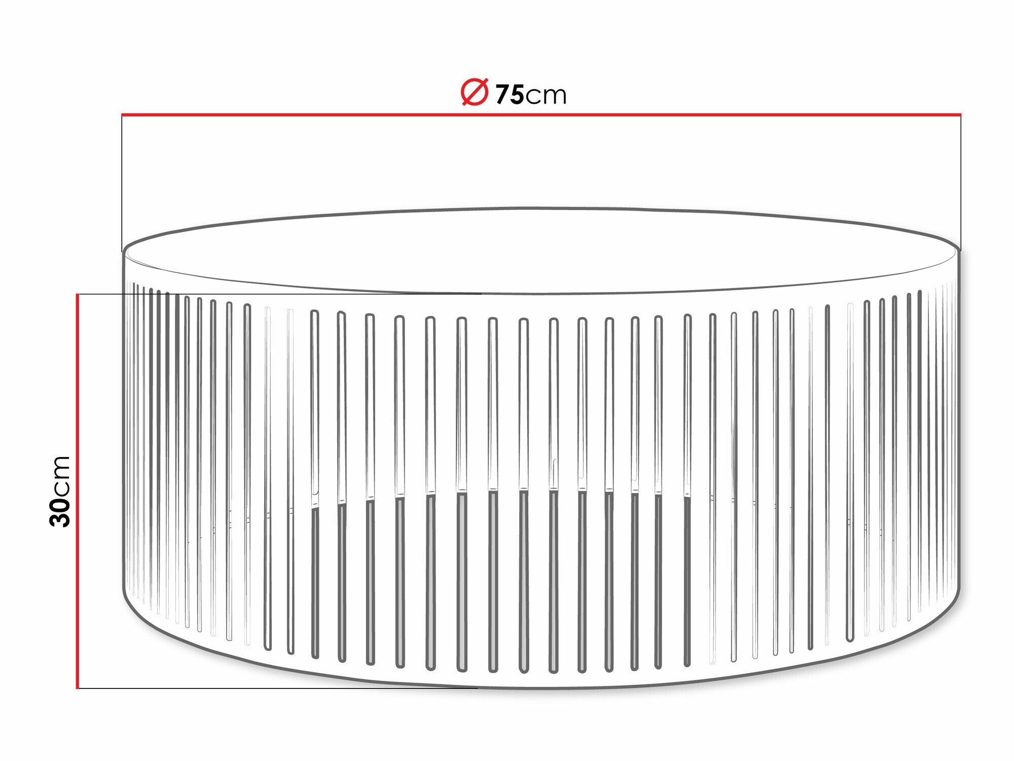 Τραπεζάκι σαλονιού Prunis (Μαύρο)