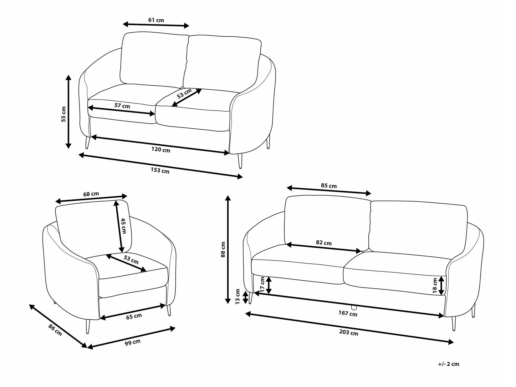 Upholstered furniture set Berwyn 1804 (Beige)