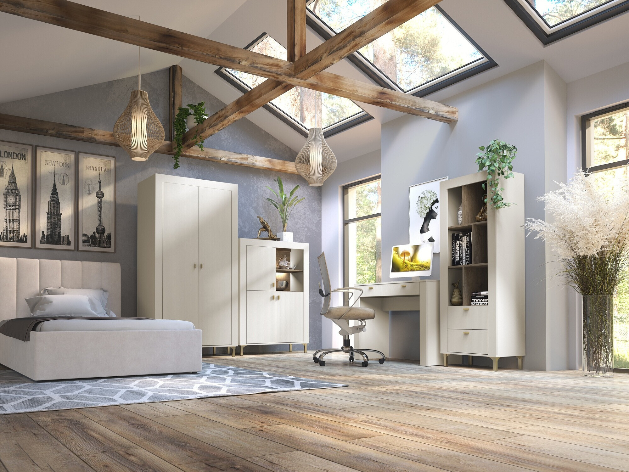 Bookcase Mormavu 102 (Cashmere)