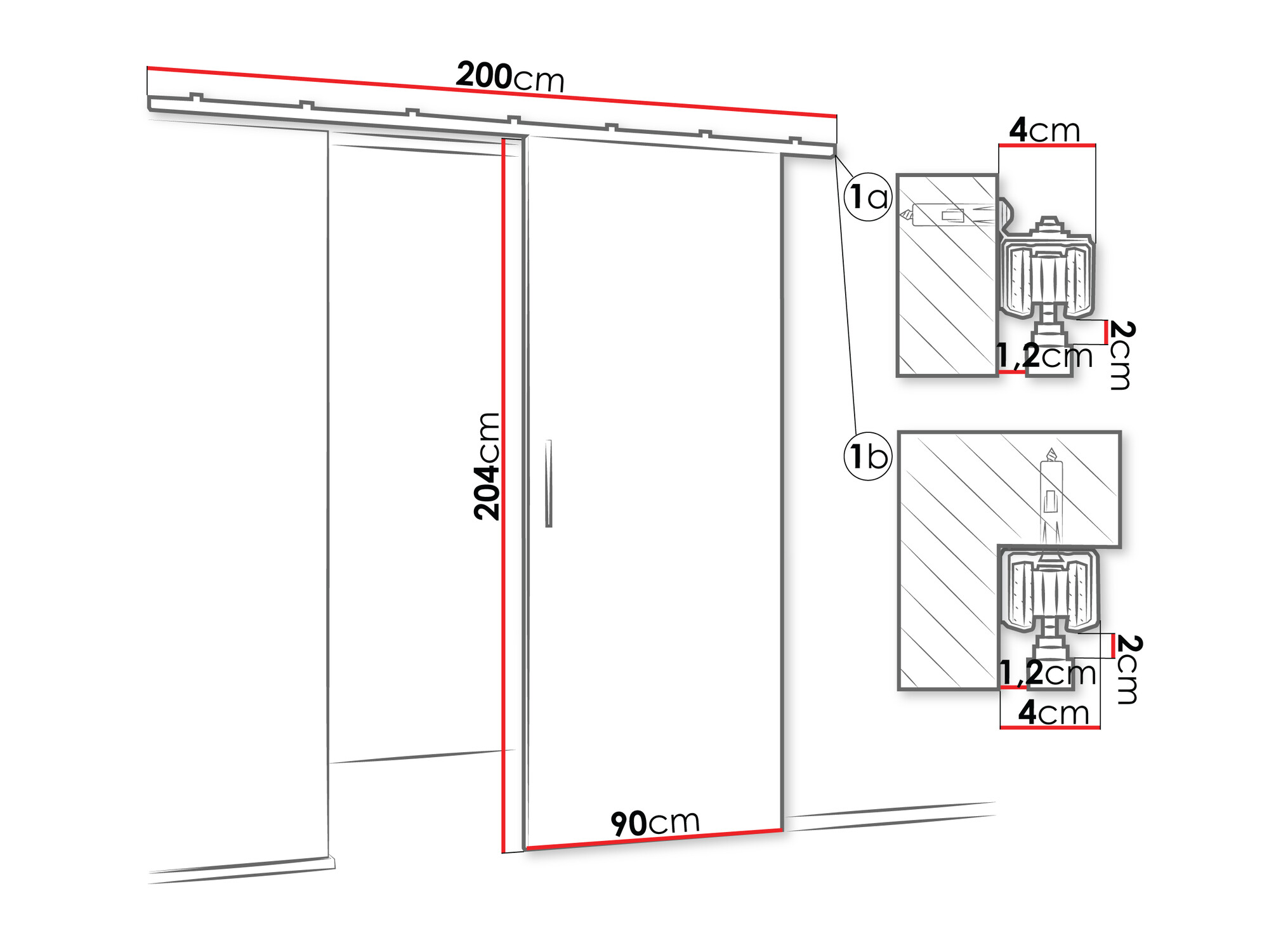 Sliding door Hartford 491 (Cashmere)