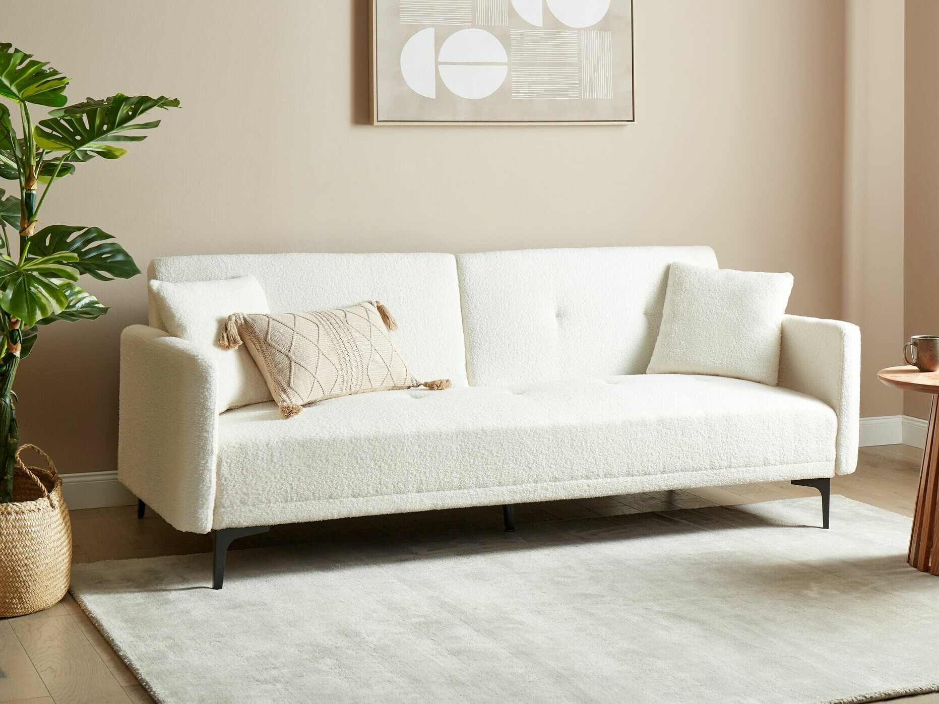 Sofa bed Berwyn 161 (Cream)