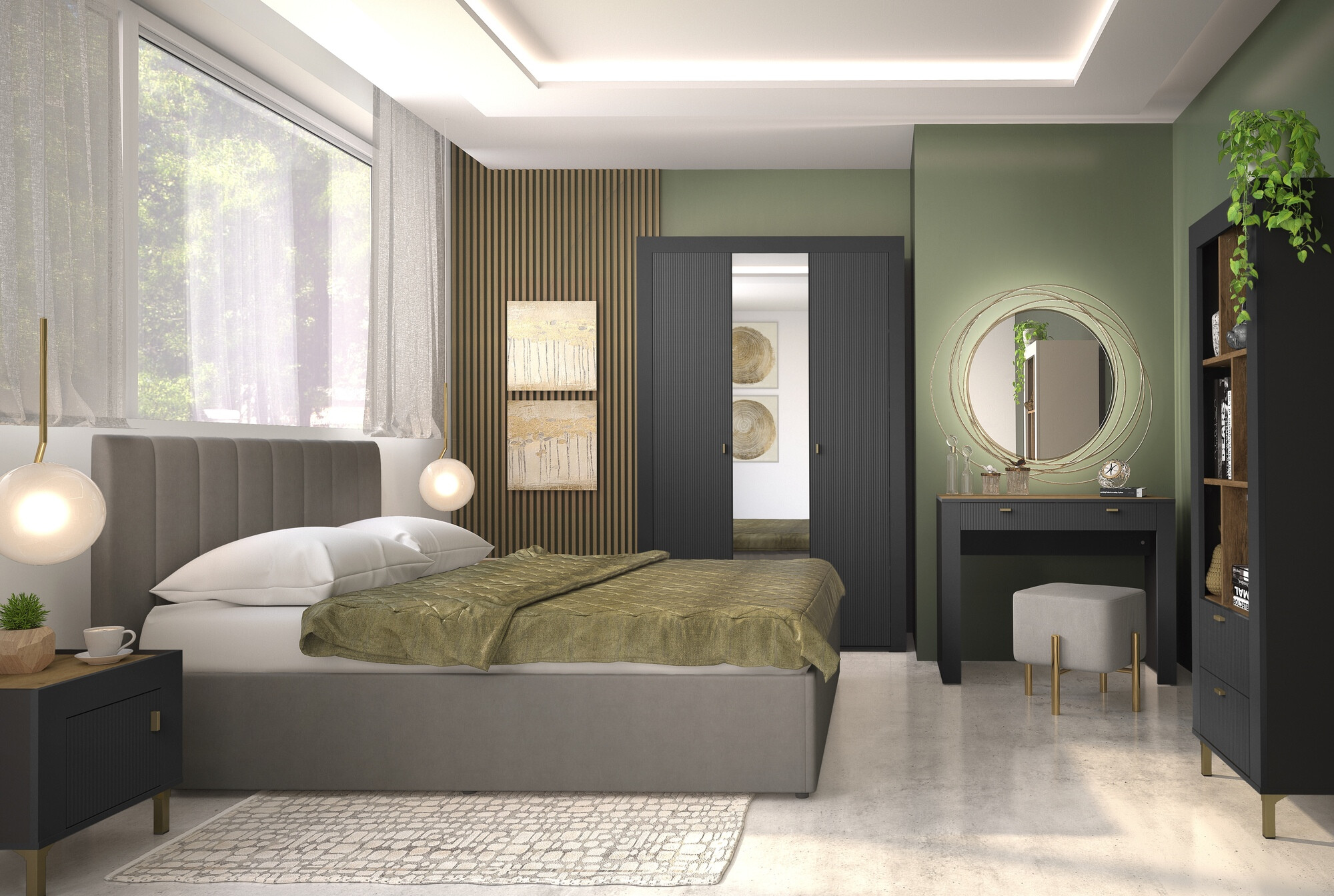 Wardrobe Mormavu 101 (Matte black)