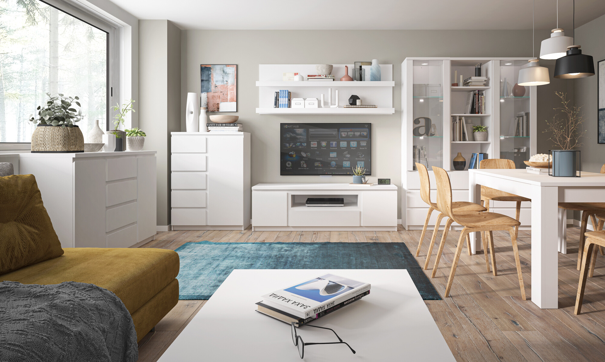TV stand Merfere 109 (White)