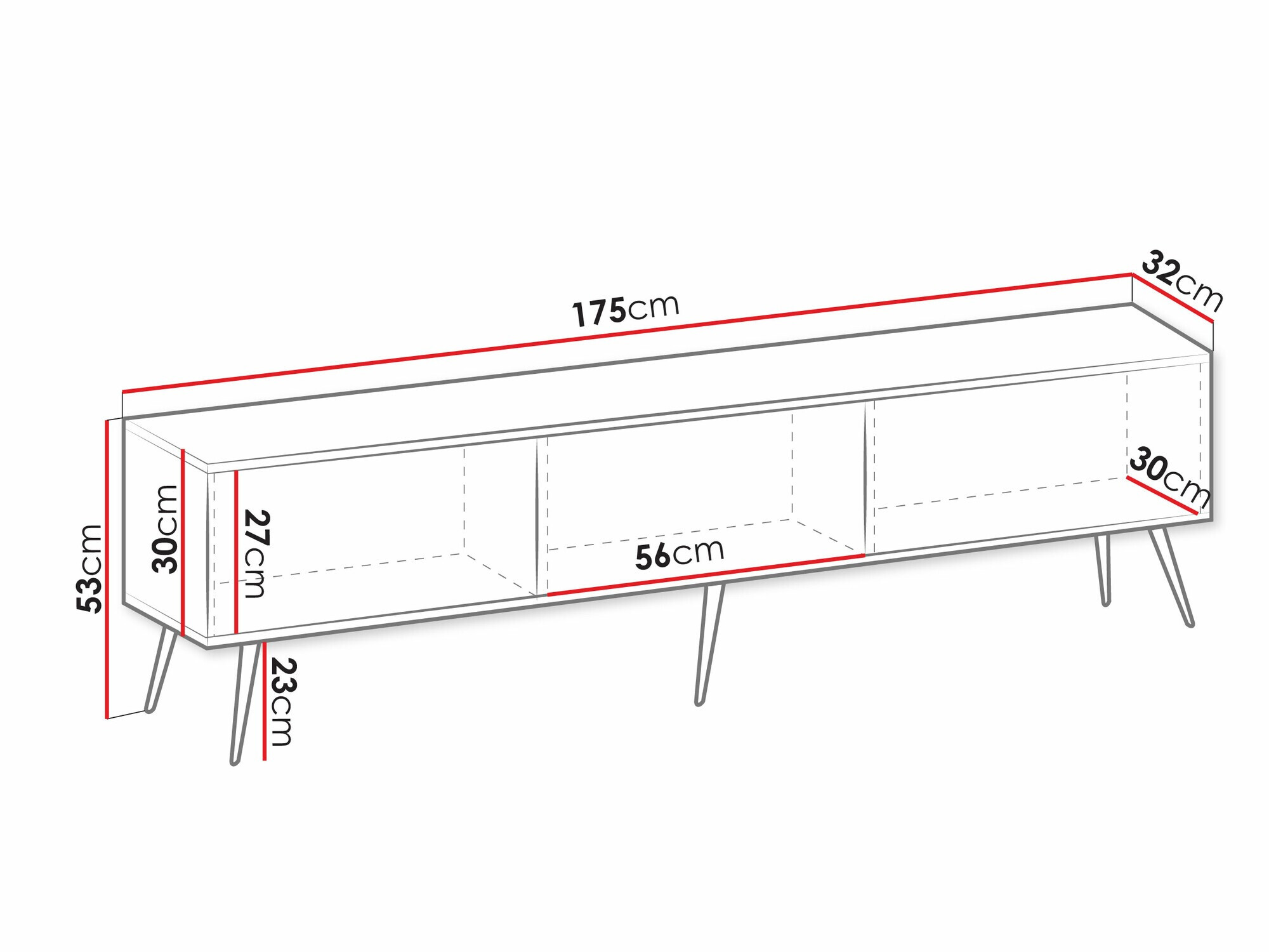 Έπιπλο τηλεόρασης Princal II (Άσπρο)